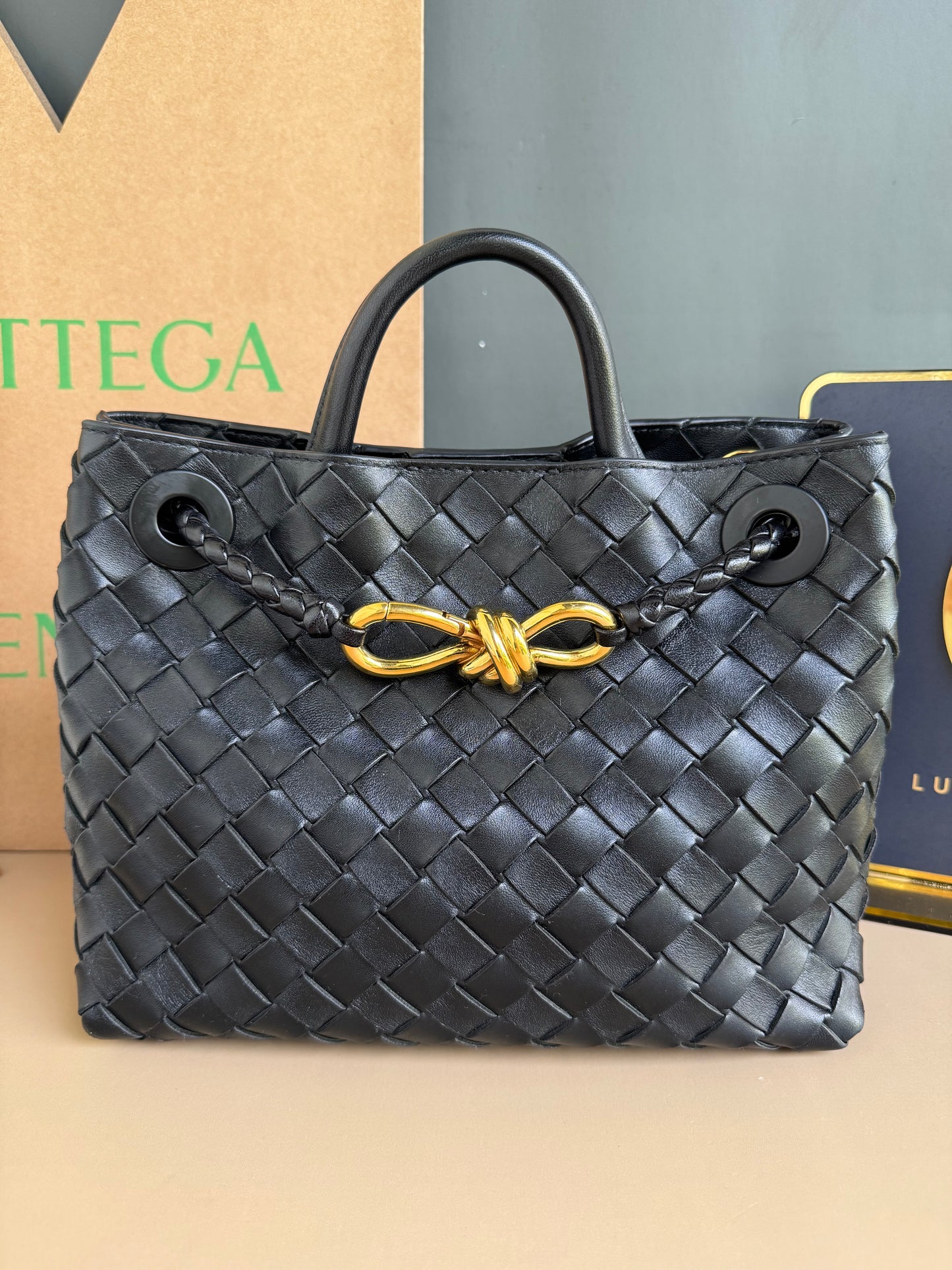 BOTTEGA VENETA ANDIAMO BLACK SMALL