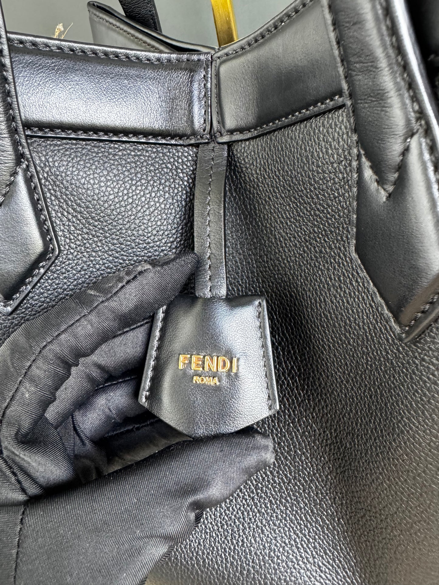 FENDI ORIGAMI MEDIUM LEATHER BAG