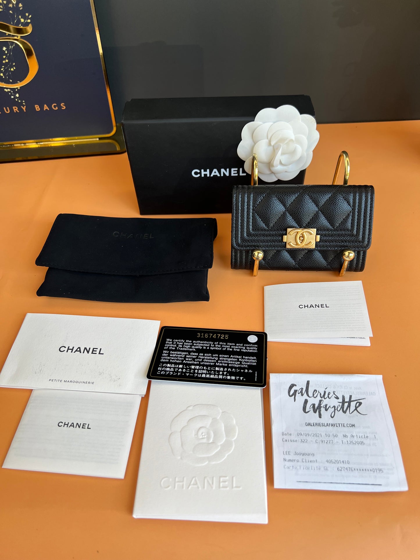 CHANEL LE BOY CARD HOLDER