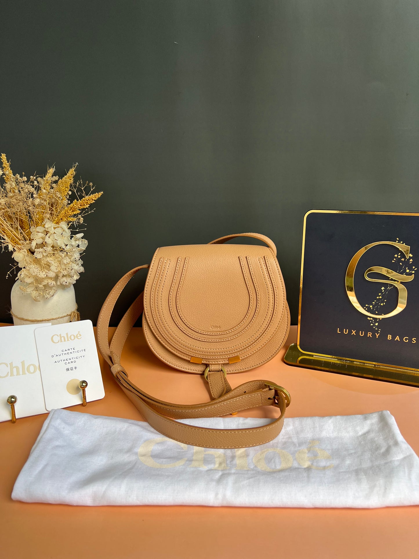 CHLOE MARCIE ROUND CROSSBODY BAG