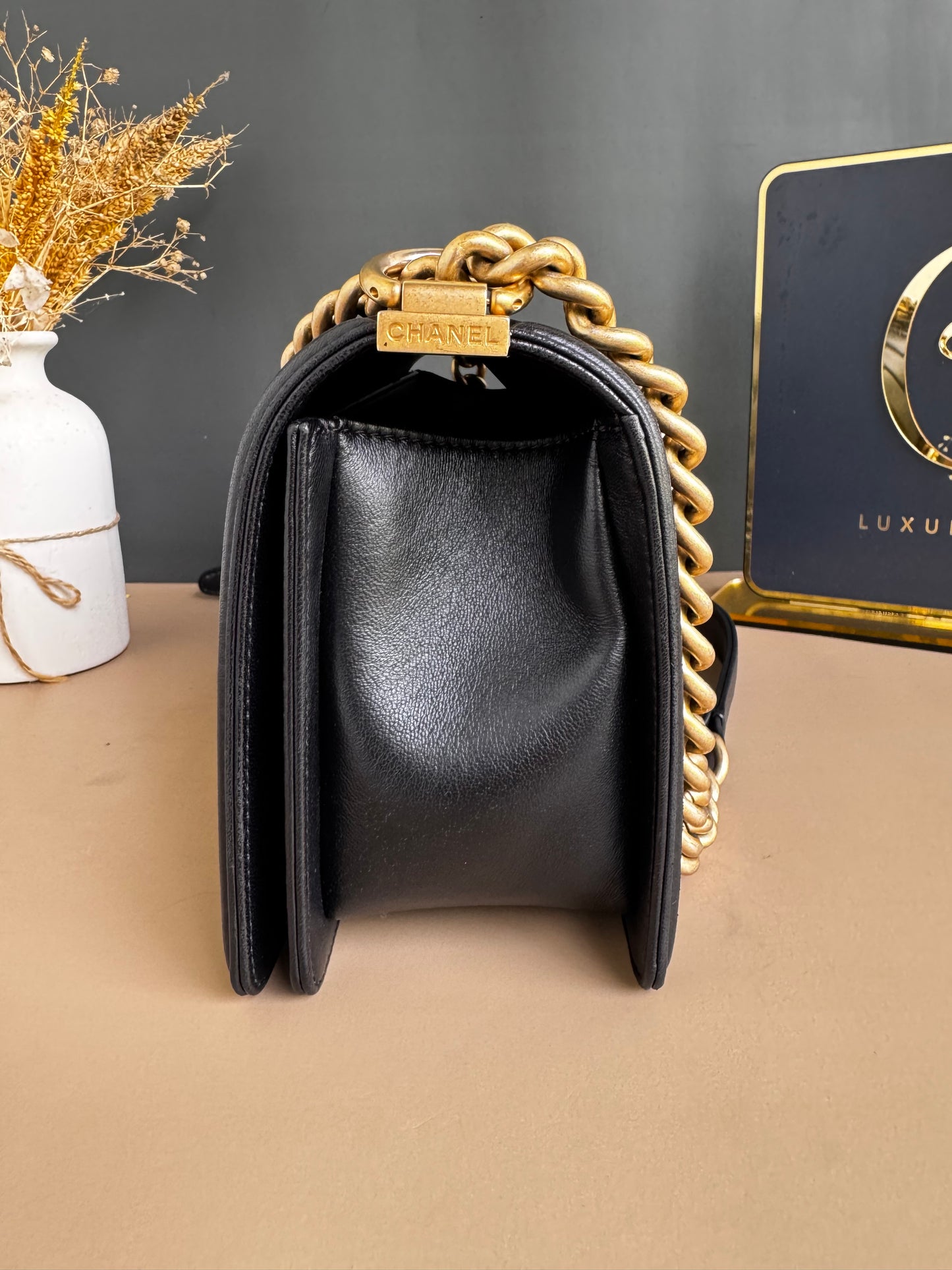 CHANEL LE BOY OLD MEDIUM CHEVRON