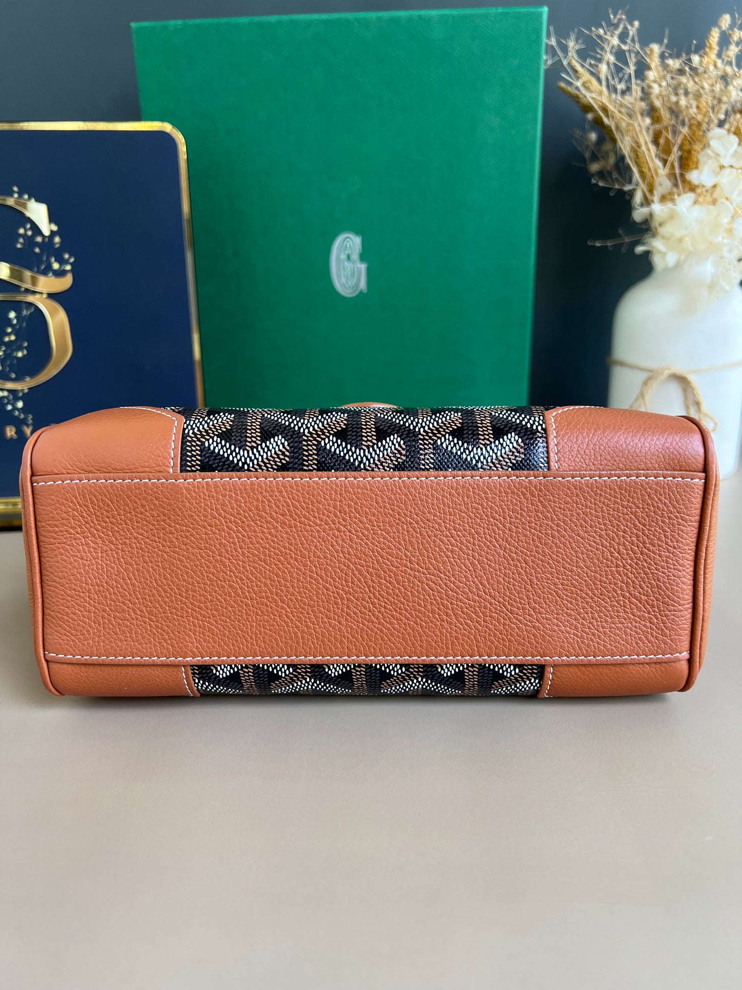GOYARD MINI SAIGON TAN/BLACK