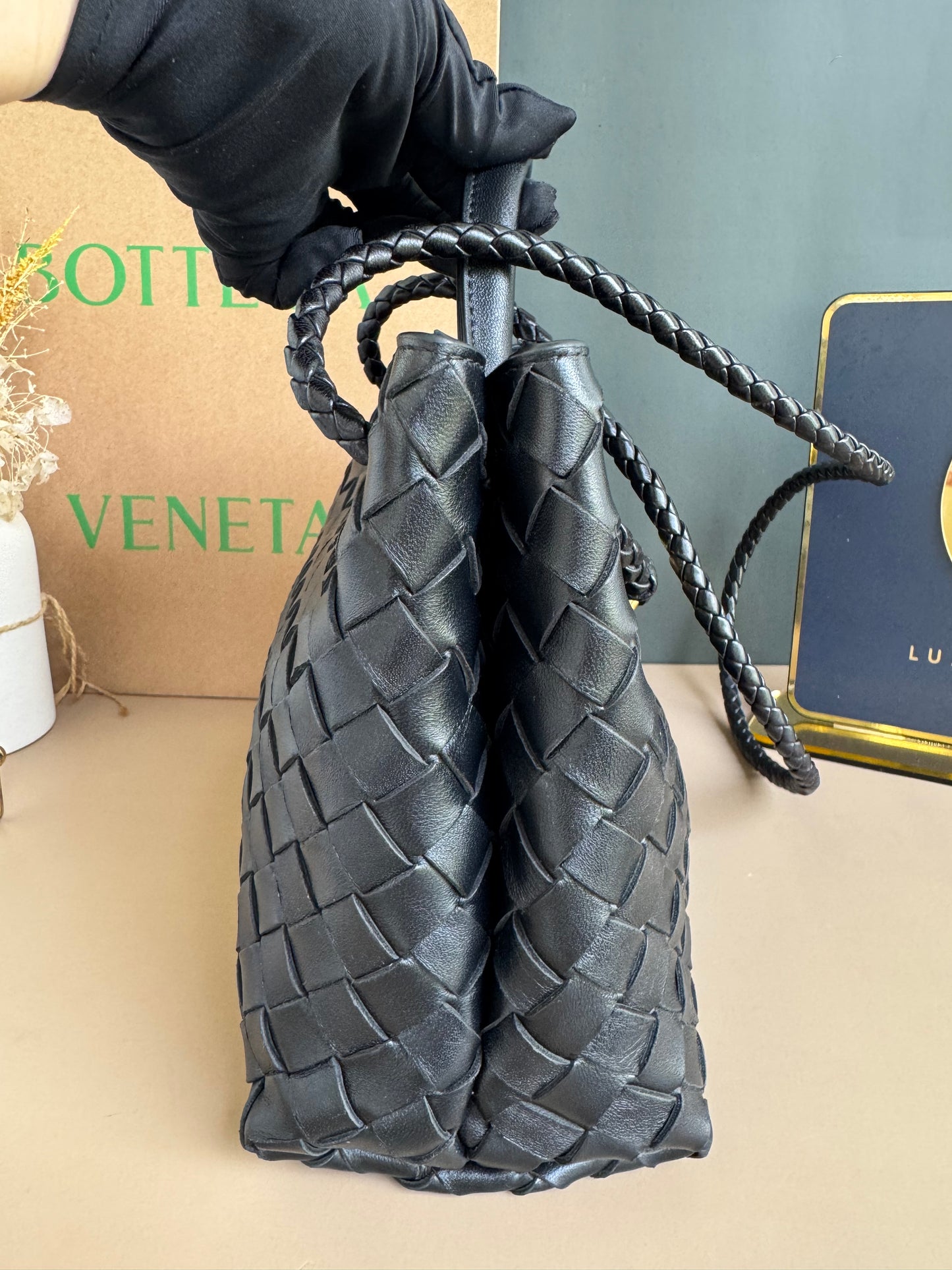 BOTTEGA VENETA ANDIAMO BLACK SMALL