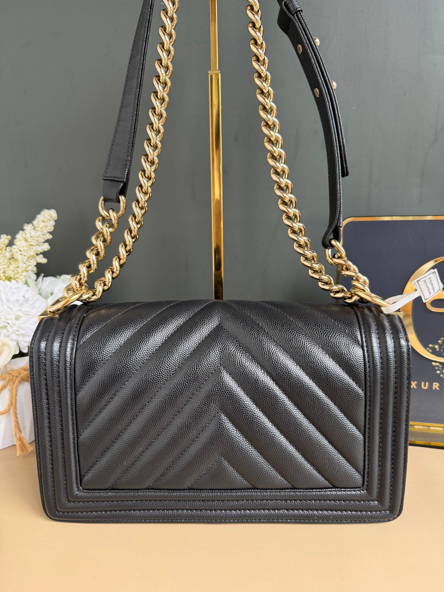 CHANEL LE BOY OLD MEDIUM CHEVRON