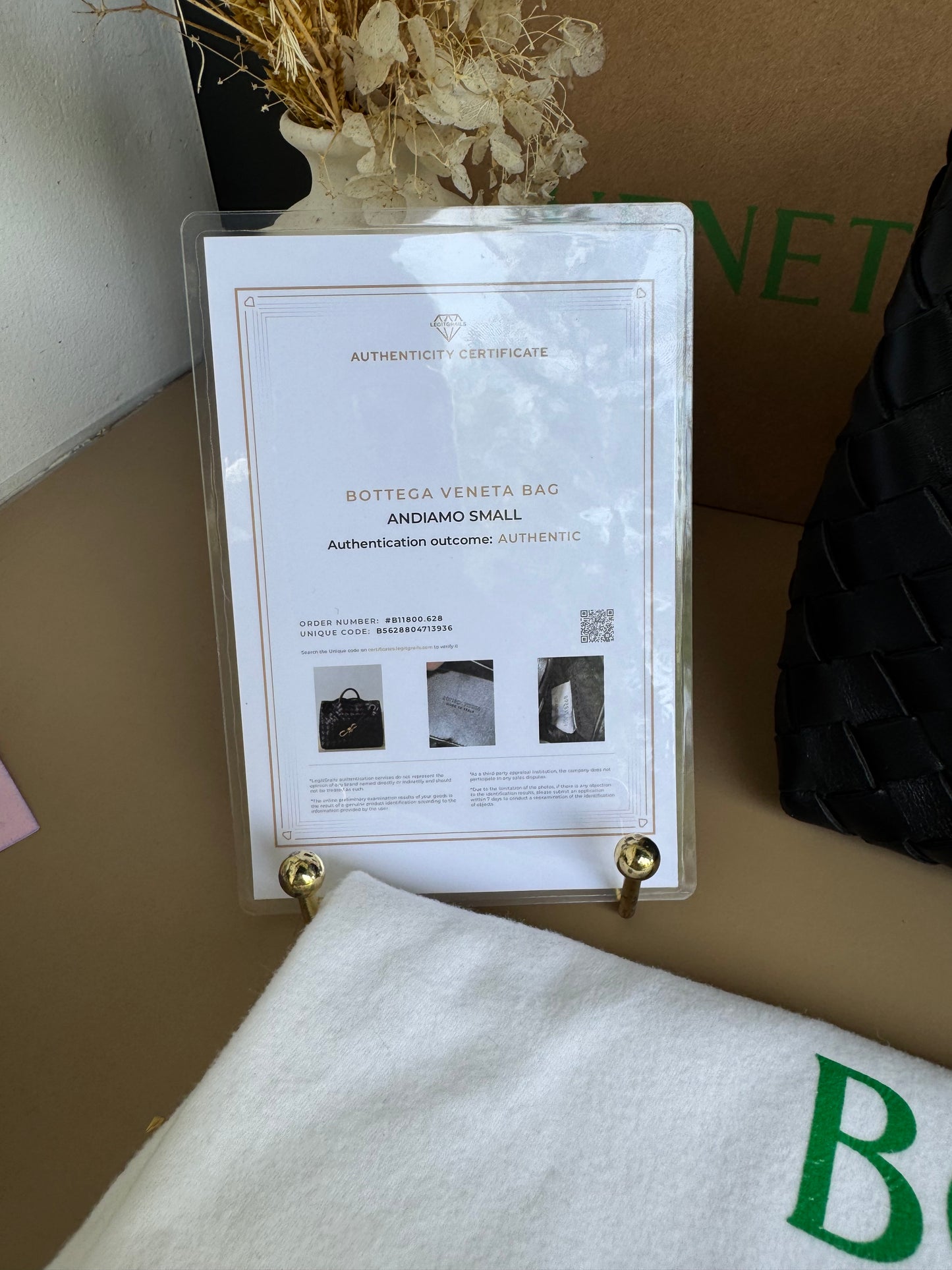 BOTTEGA VENETA ANDIAMO BLACK SMALL