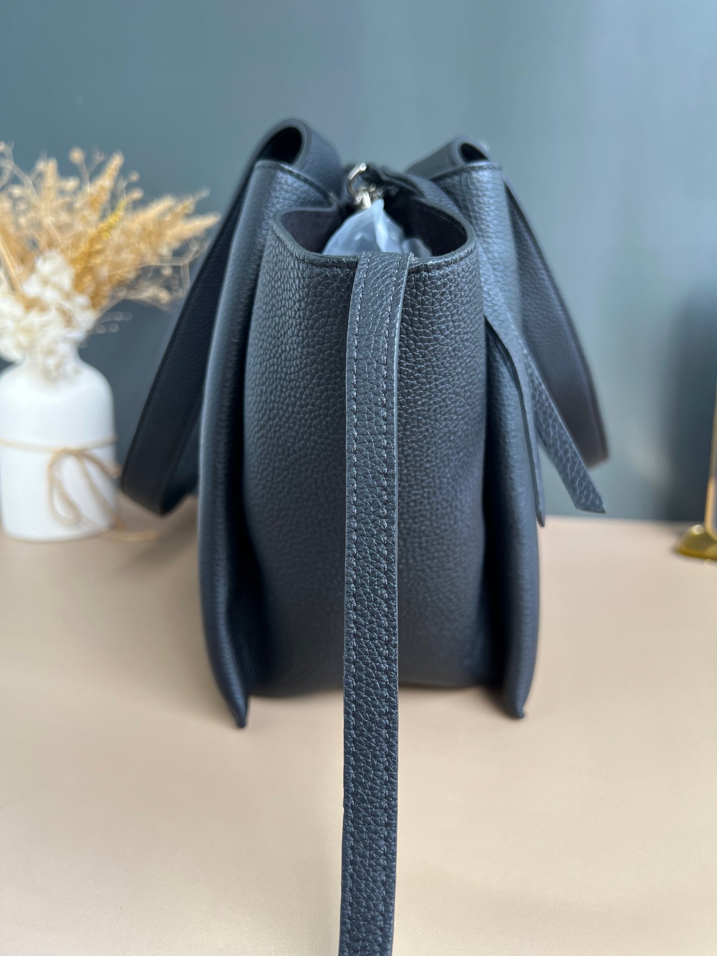 CELINE TRI FOLD LEATHER TOTE BAG