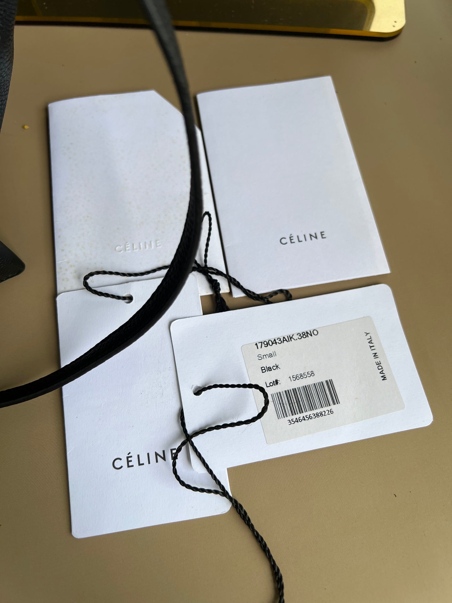CELINE TRI FOLD LEATHER TOTE BAG