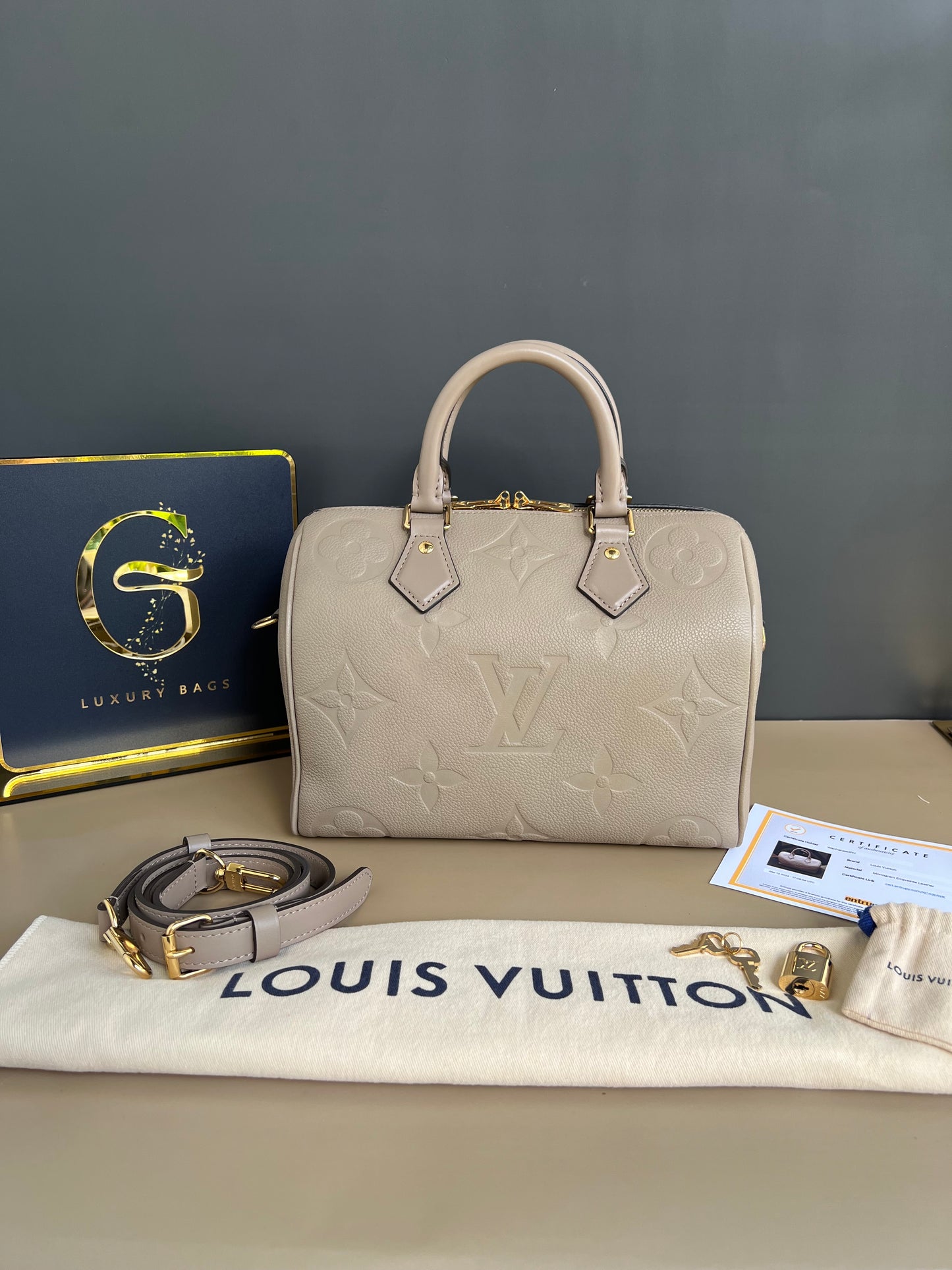 LOUIS VUITTON BANDOULIERE 25 EMPREIENTE