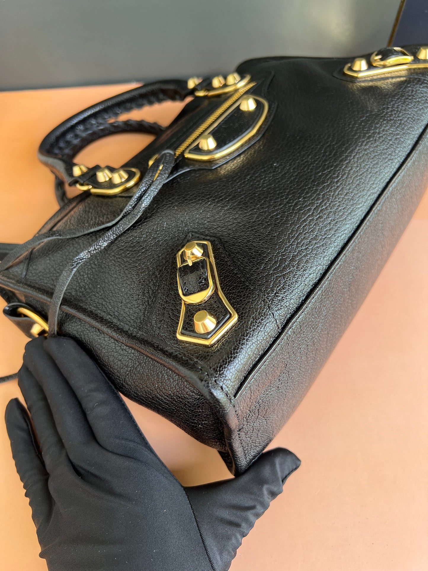 BALENCIAGA SMALL METALLIC EDGE
