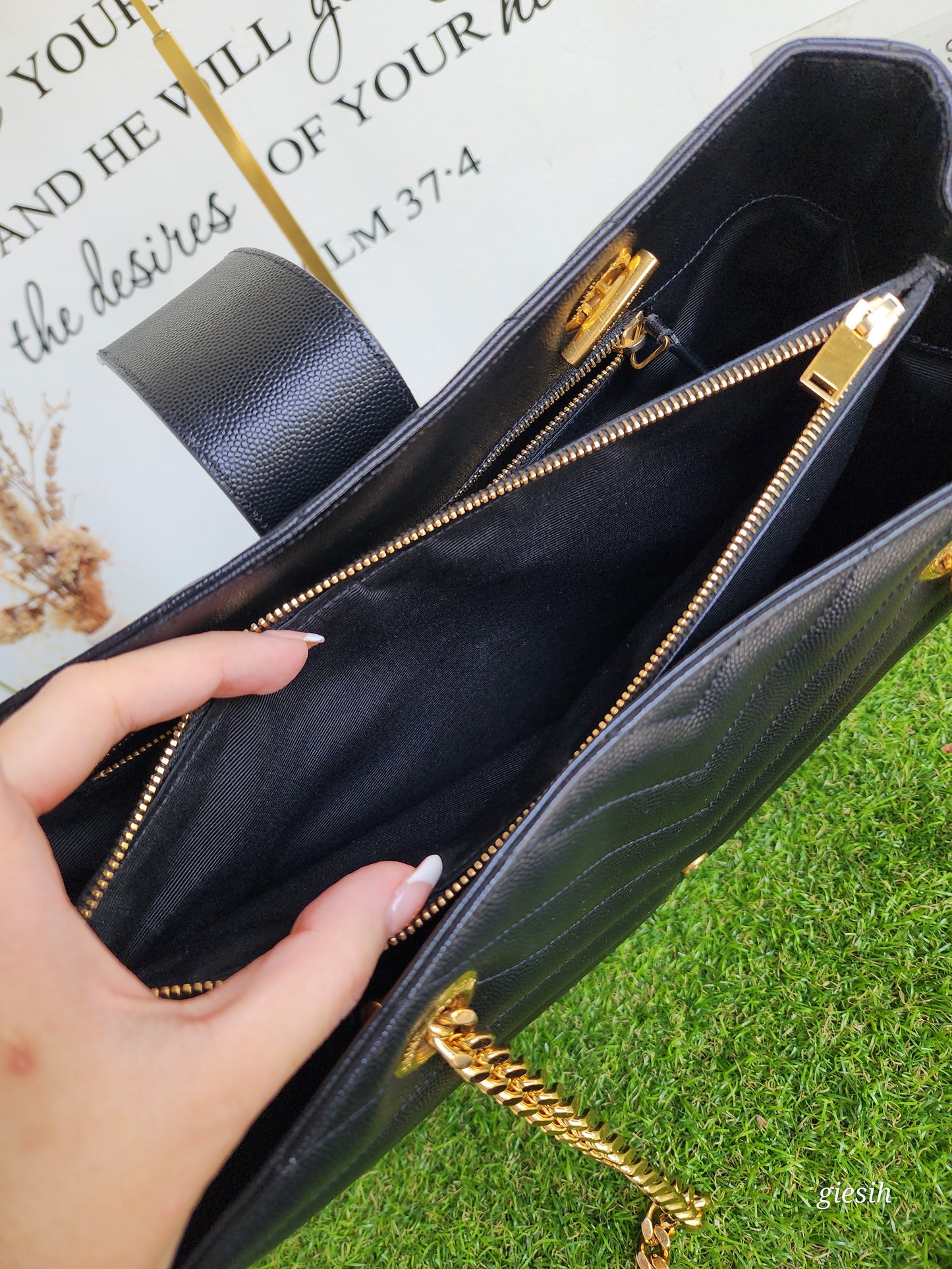 YSL Tote Black GHW