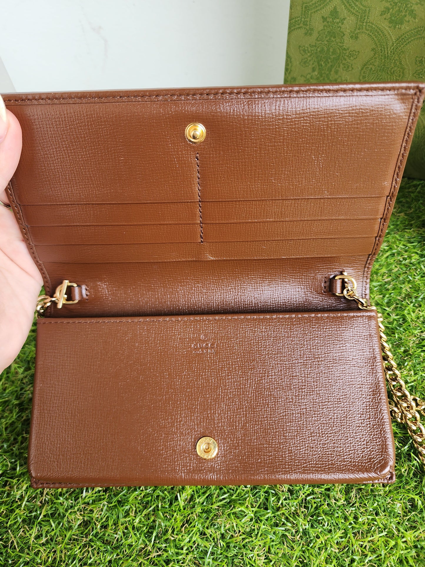 Gucci Horsebit 1955 wallet with chain