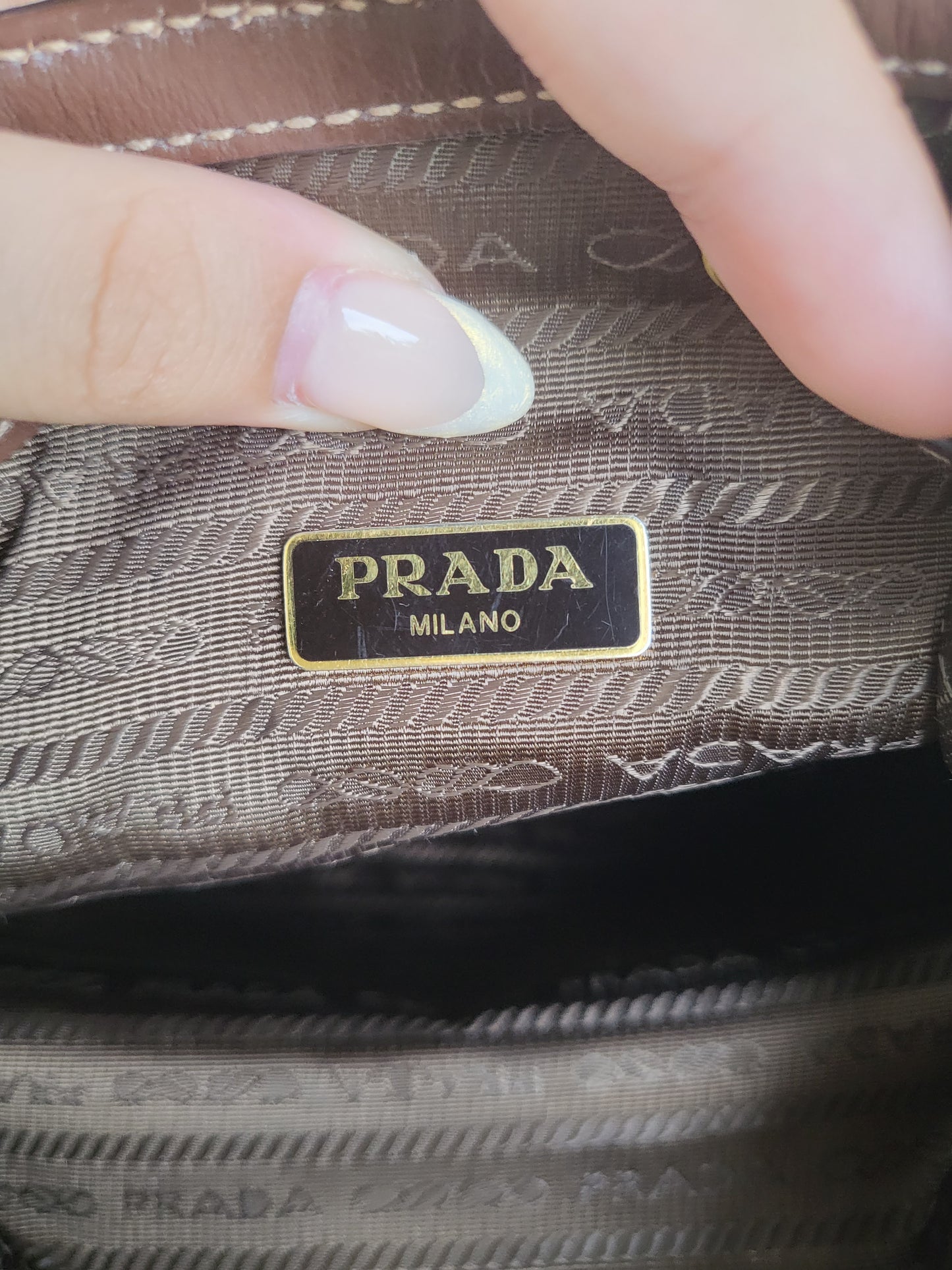 Prada Jacquard Bucket Small