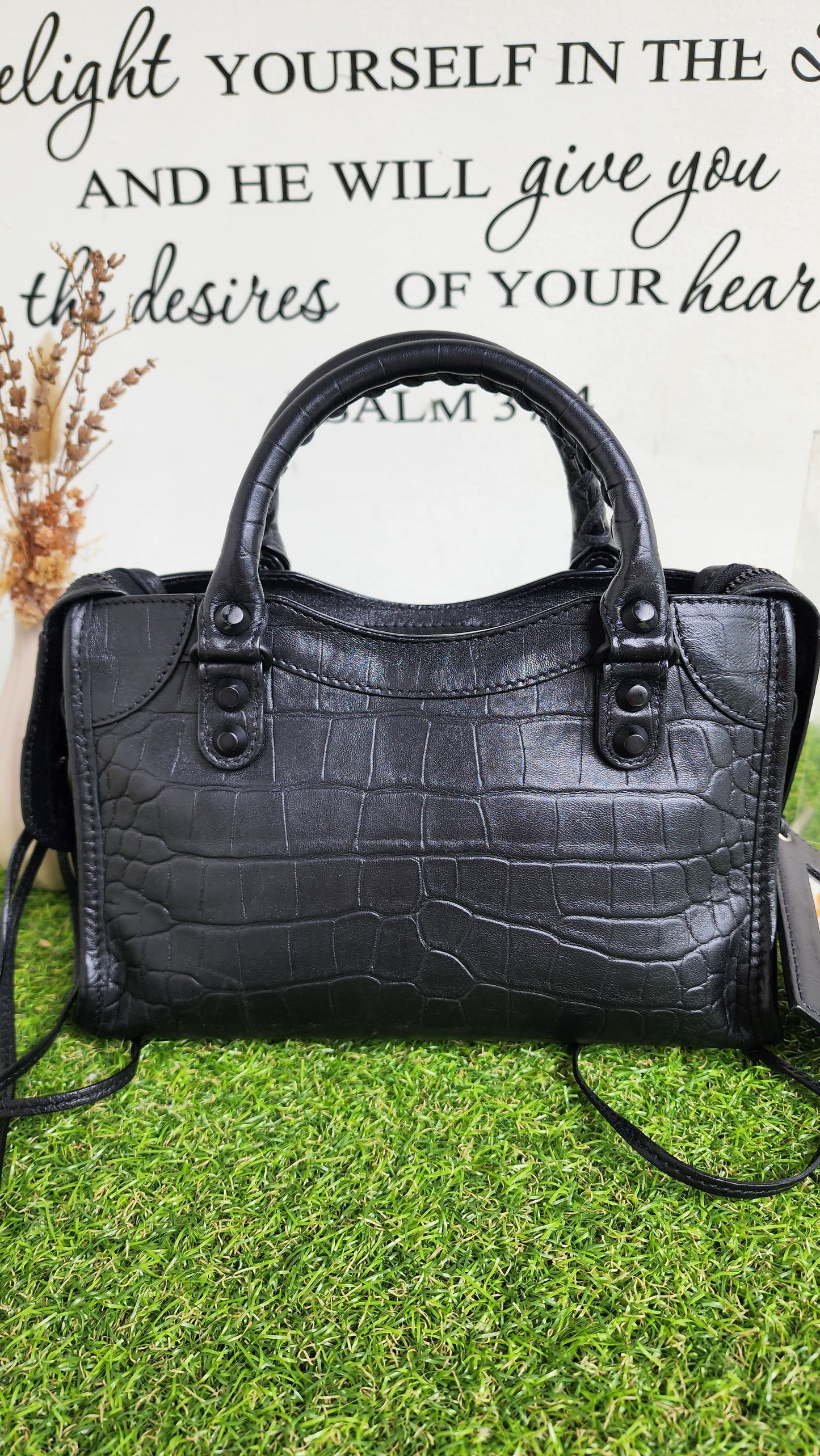 Balenciaga Mini Croc Embossed