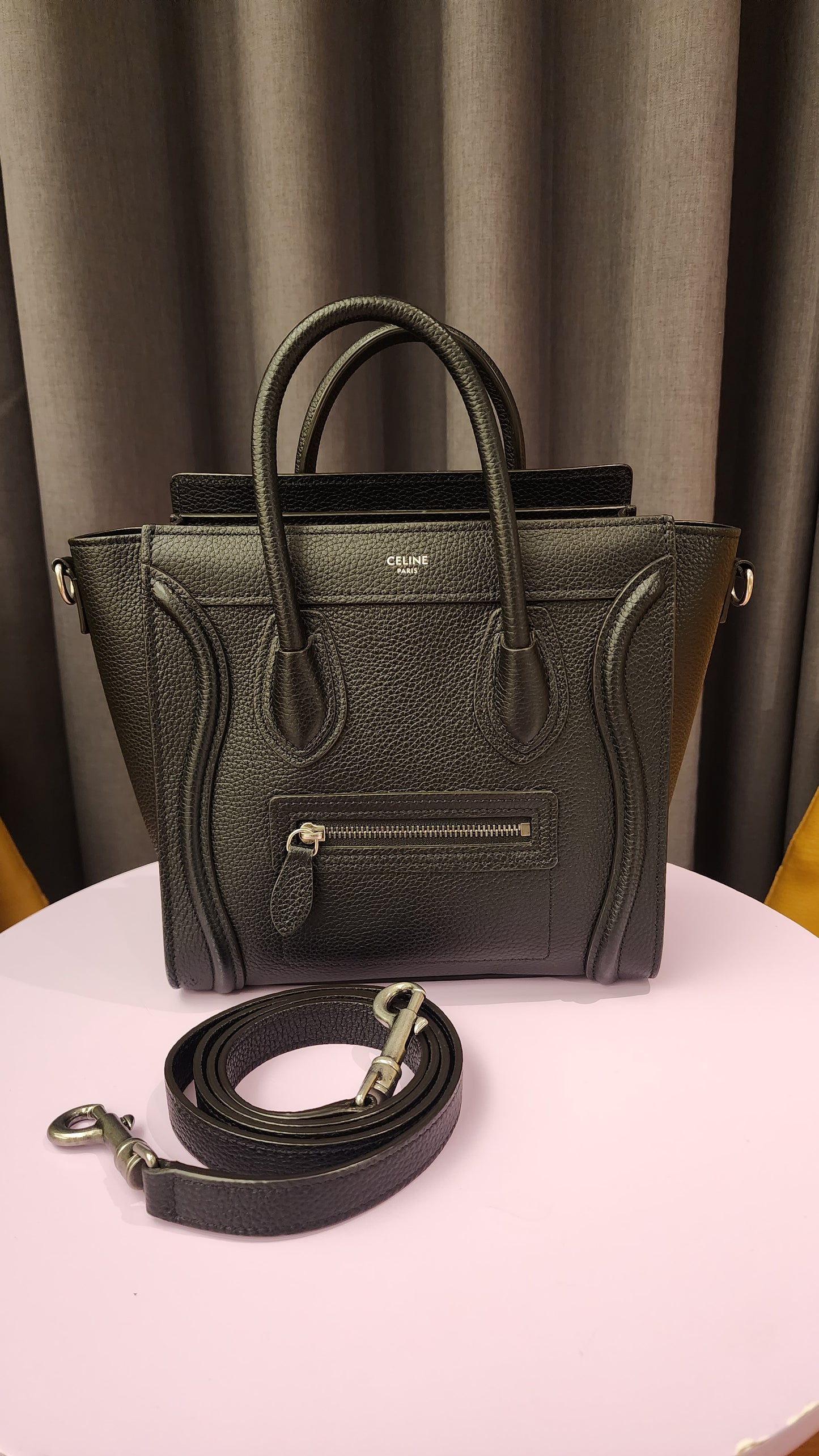 IN TRANSIT - CELINE NANO LUGGAGE BLACK