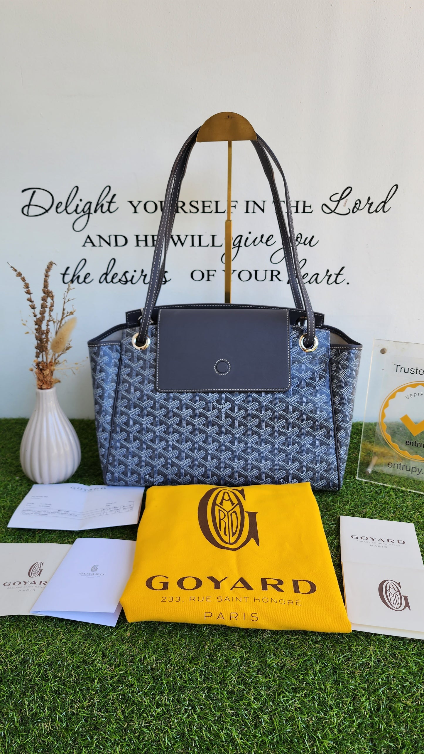 BRANDNEW GOYARD ROUETTE GRAY