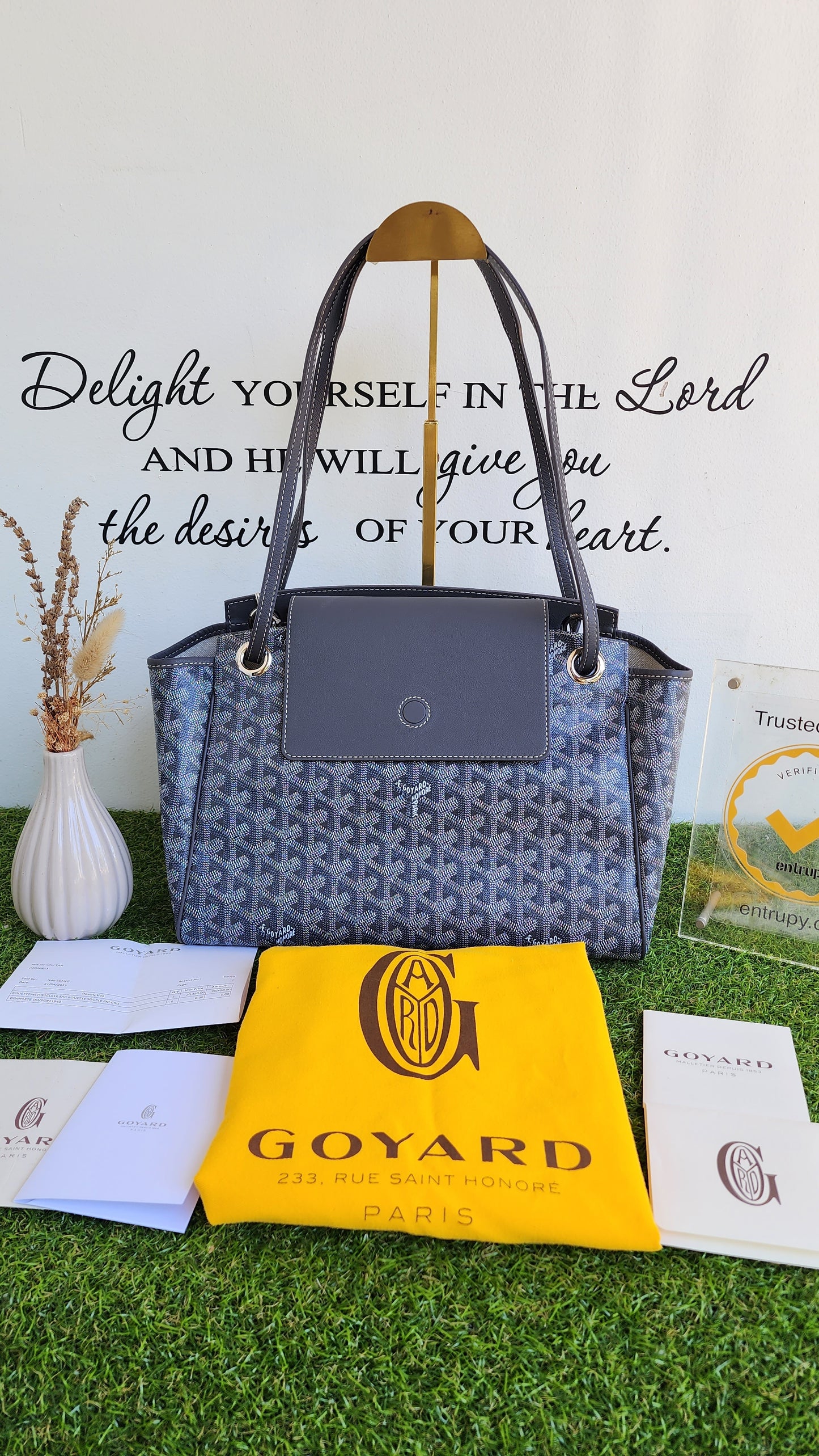 BRANDNEW GOYARD ROUETTE GRAY