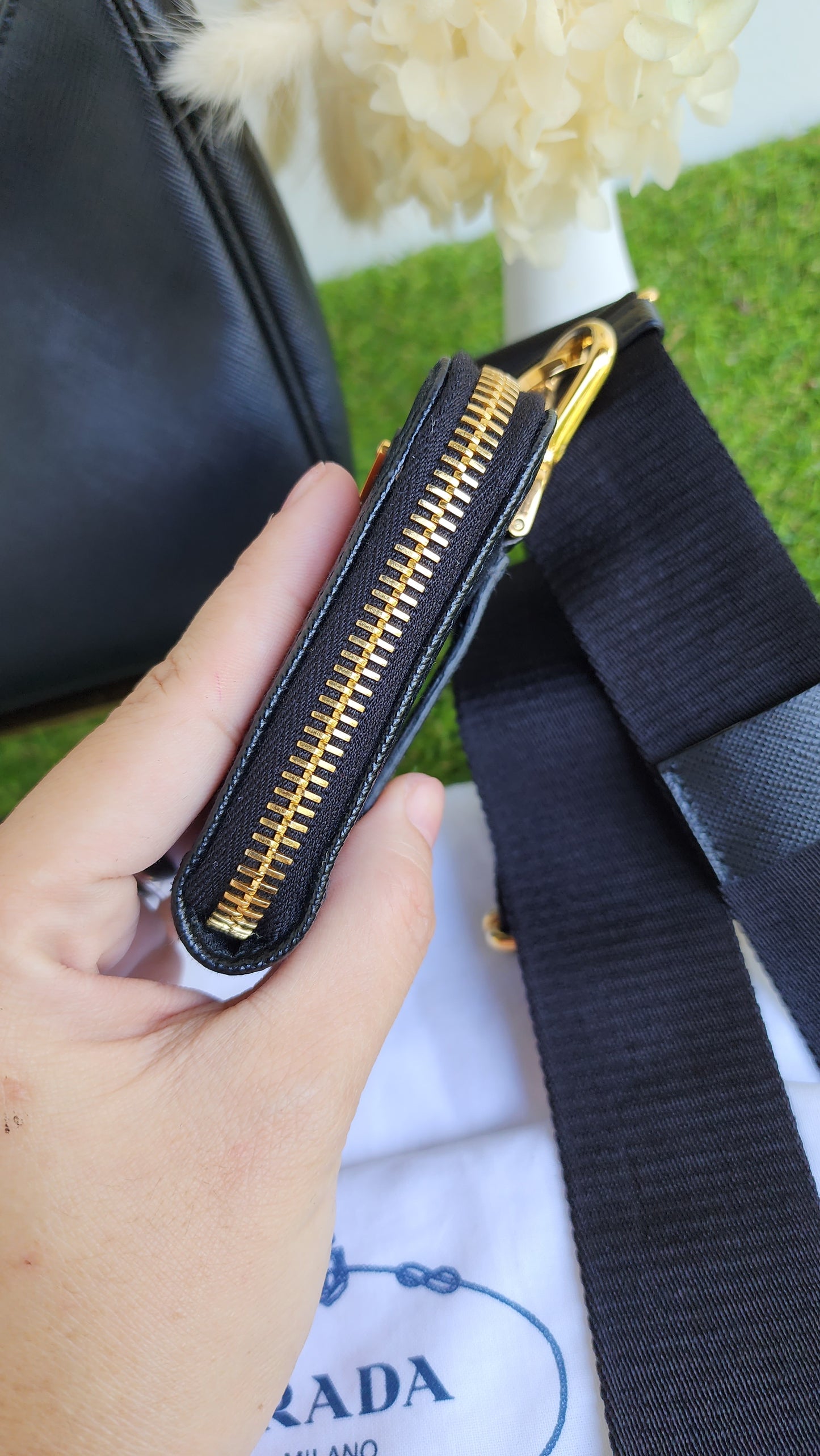 PRADA MULTIPOCHETTE SAFFIANO BLACK