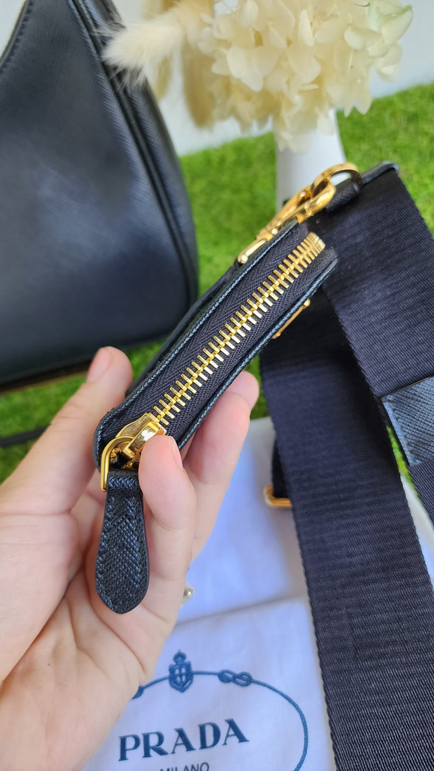PRADA MULTIPOCHETTE SAFFIANO BLACK
