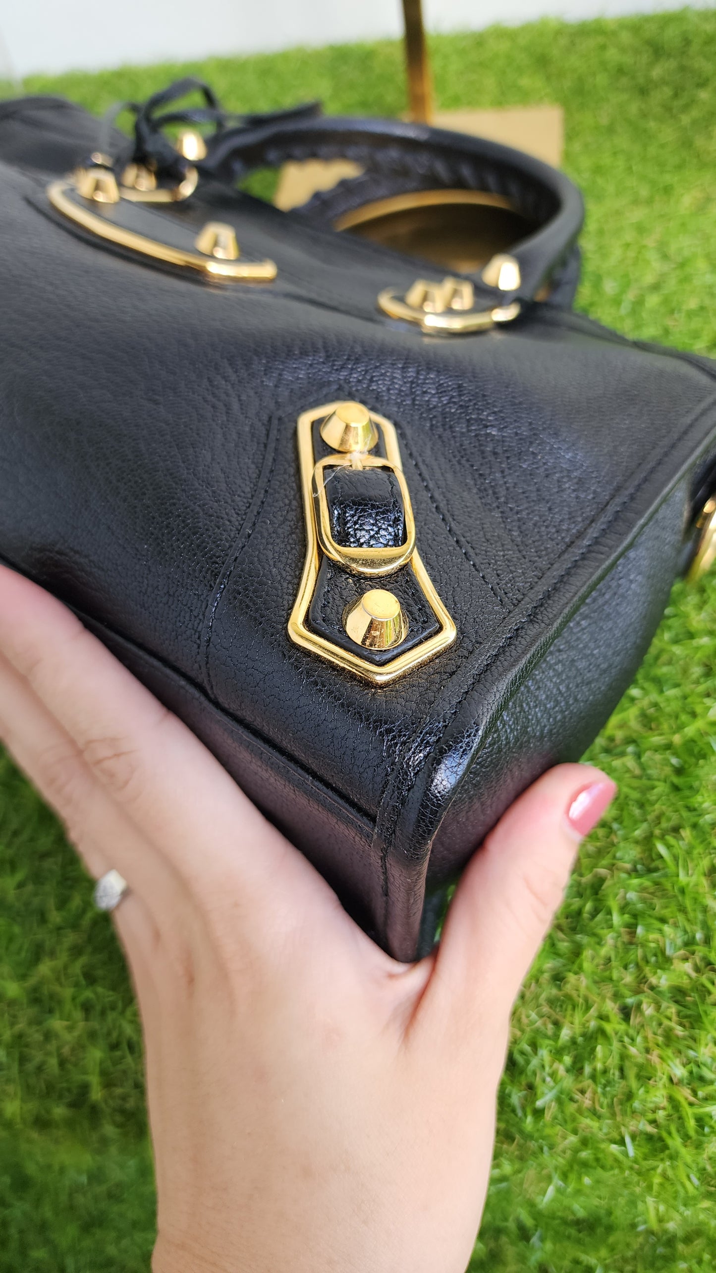 BALENCIAGA SMALL METALLIC EDGE