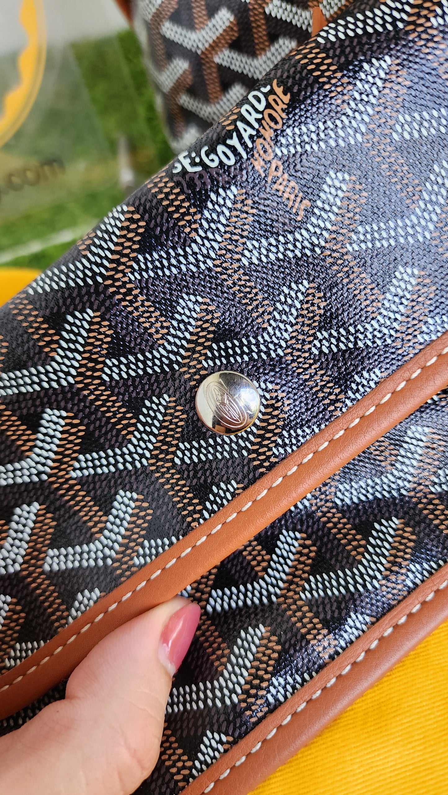 GOYARD ANJOU PM BLACK/TAN