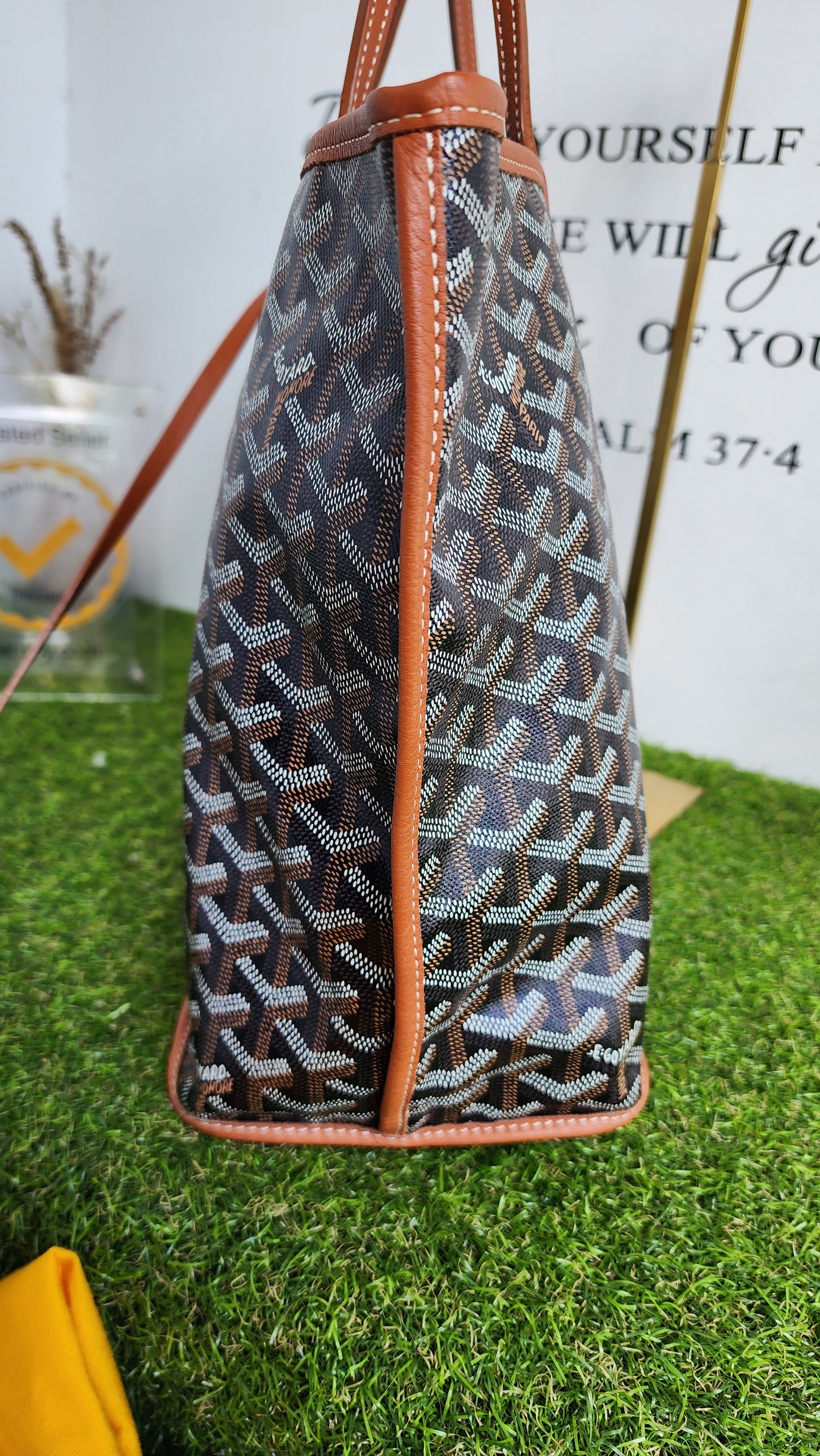 GOYARD ANJOU PM BLACK/TAN