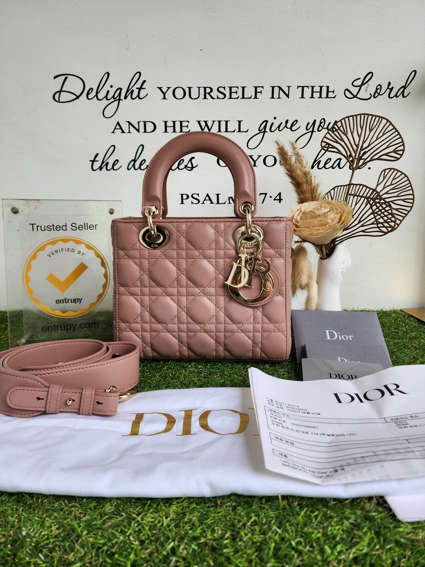 LADY DIOR SMALL ABC NUDE