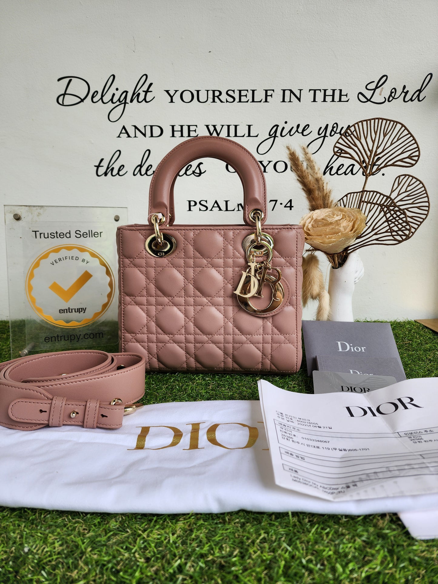 LADY DIOR SMALL ABC NUDE