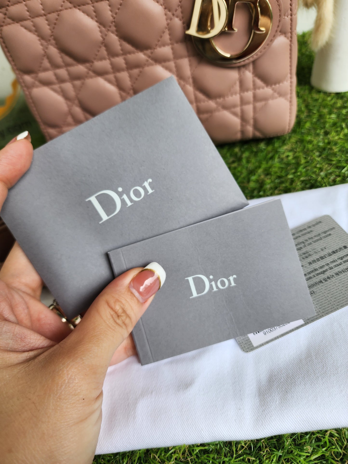 LADY DIOR SMALL ABC NUDE
