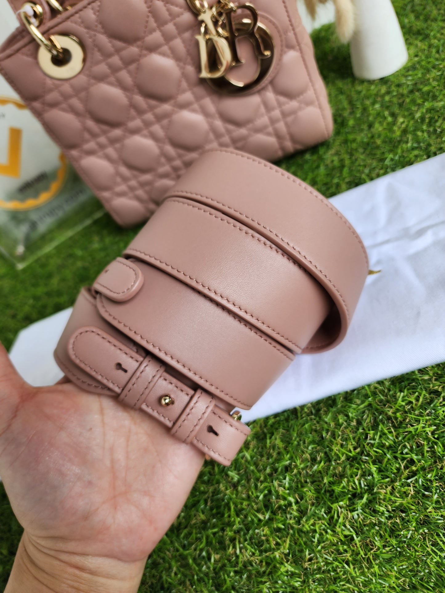 LADY DIOR SMALL ABC NUDE
