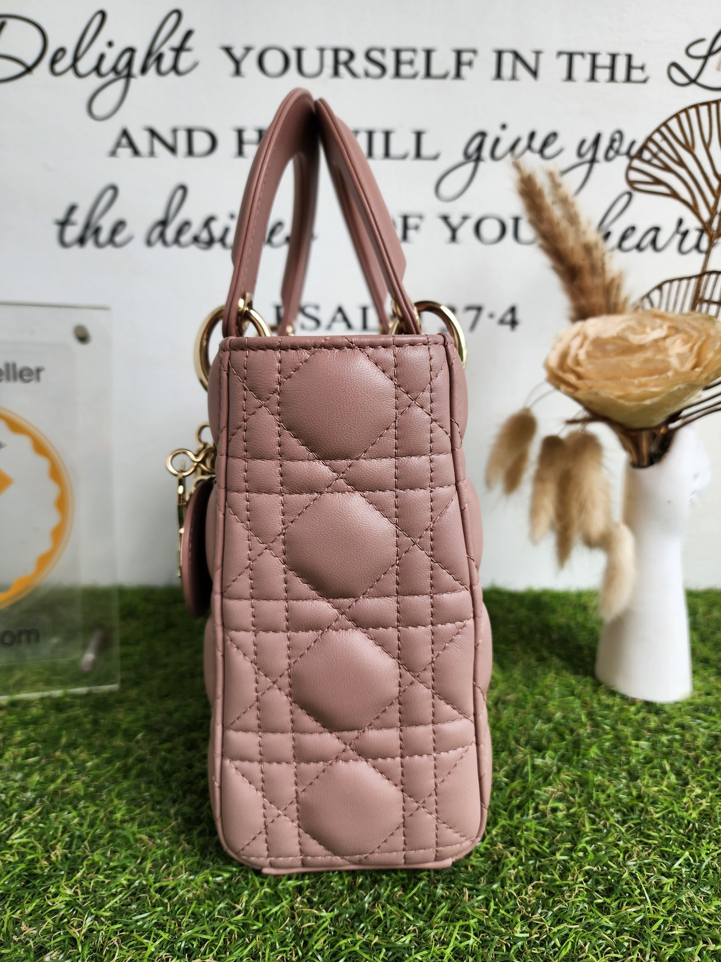LADY DIOR SMALL ABC NUDE