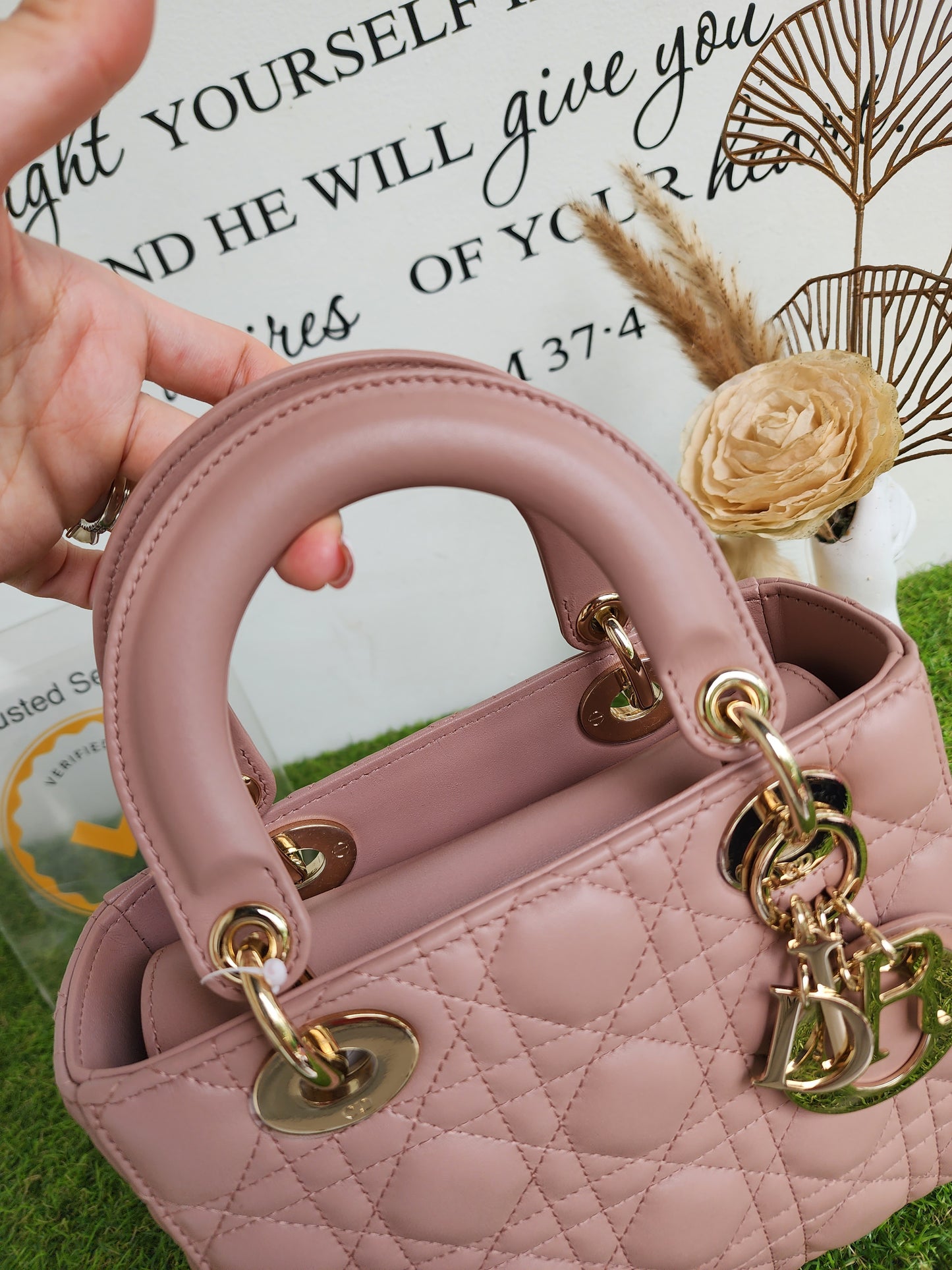 LADY DIOR SMALL ABC NUDE