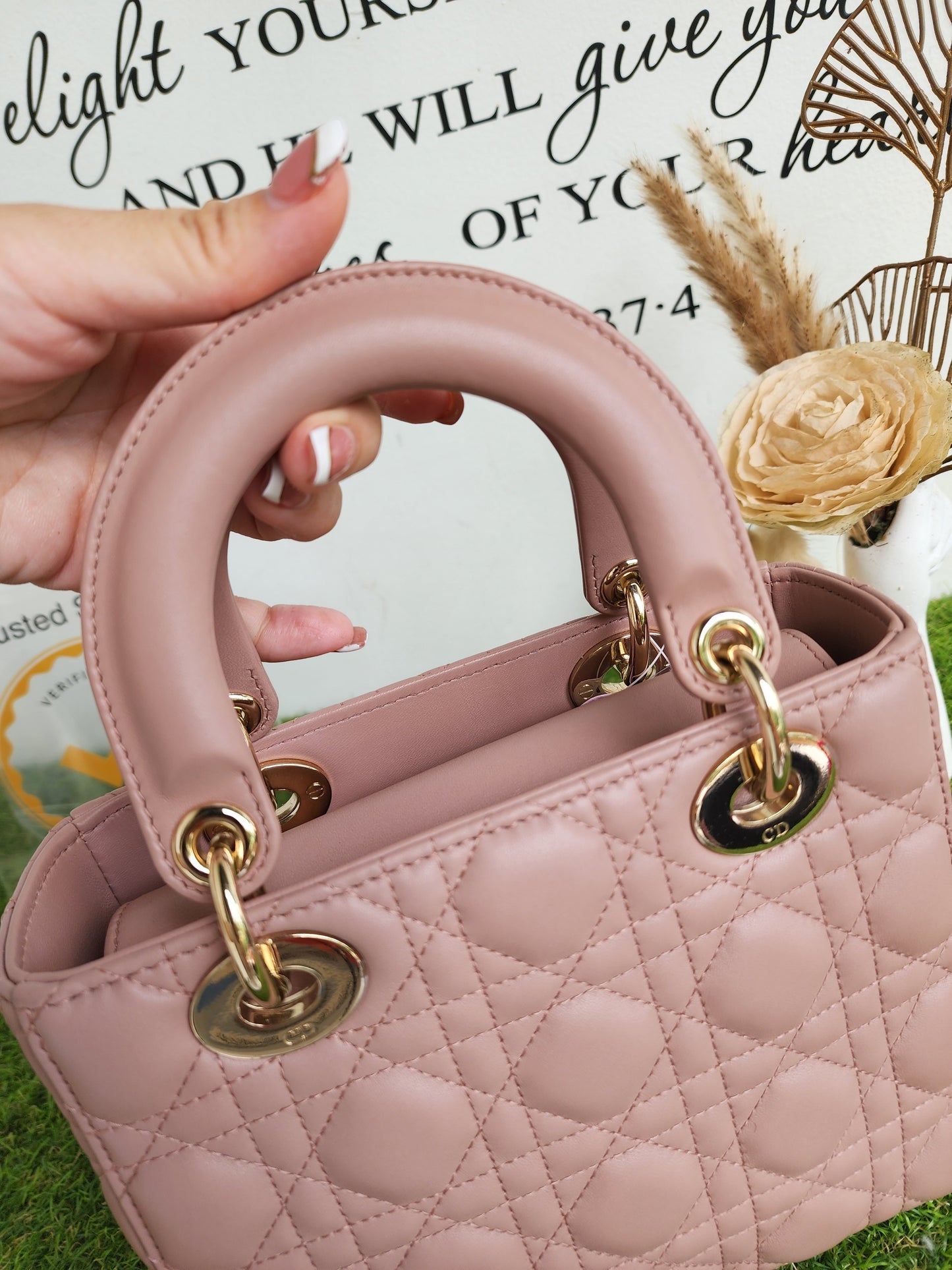 LADY DIOR SMALL ABC NUDE