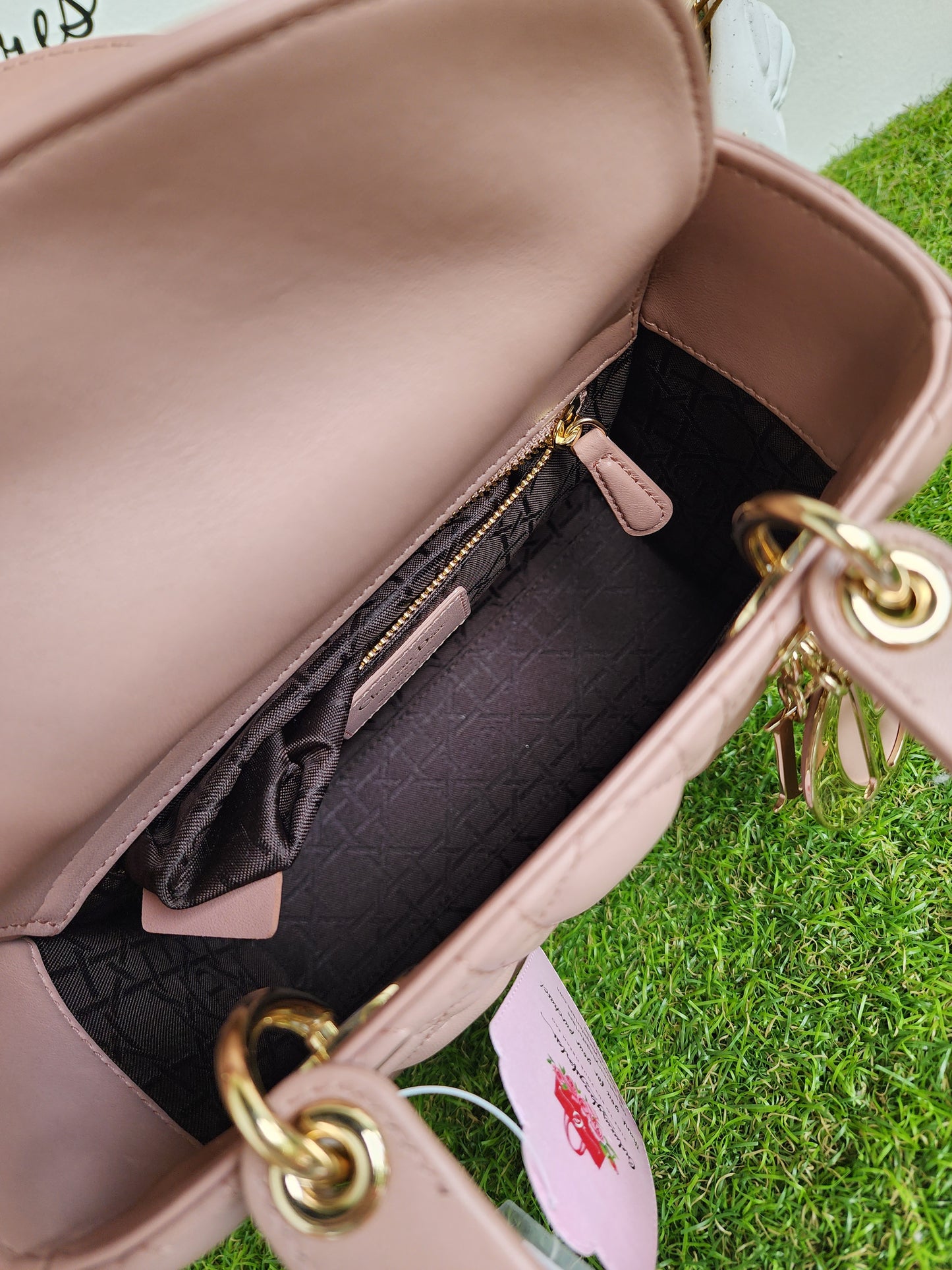 LADY DIOR SMALL ABC NUDE