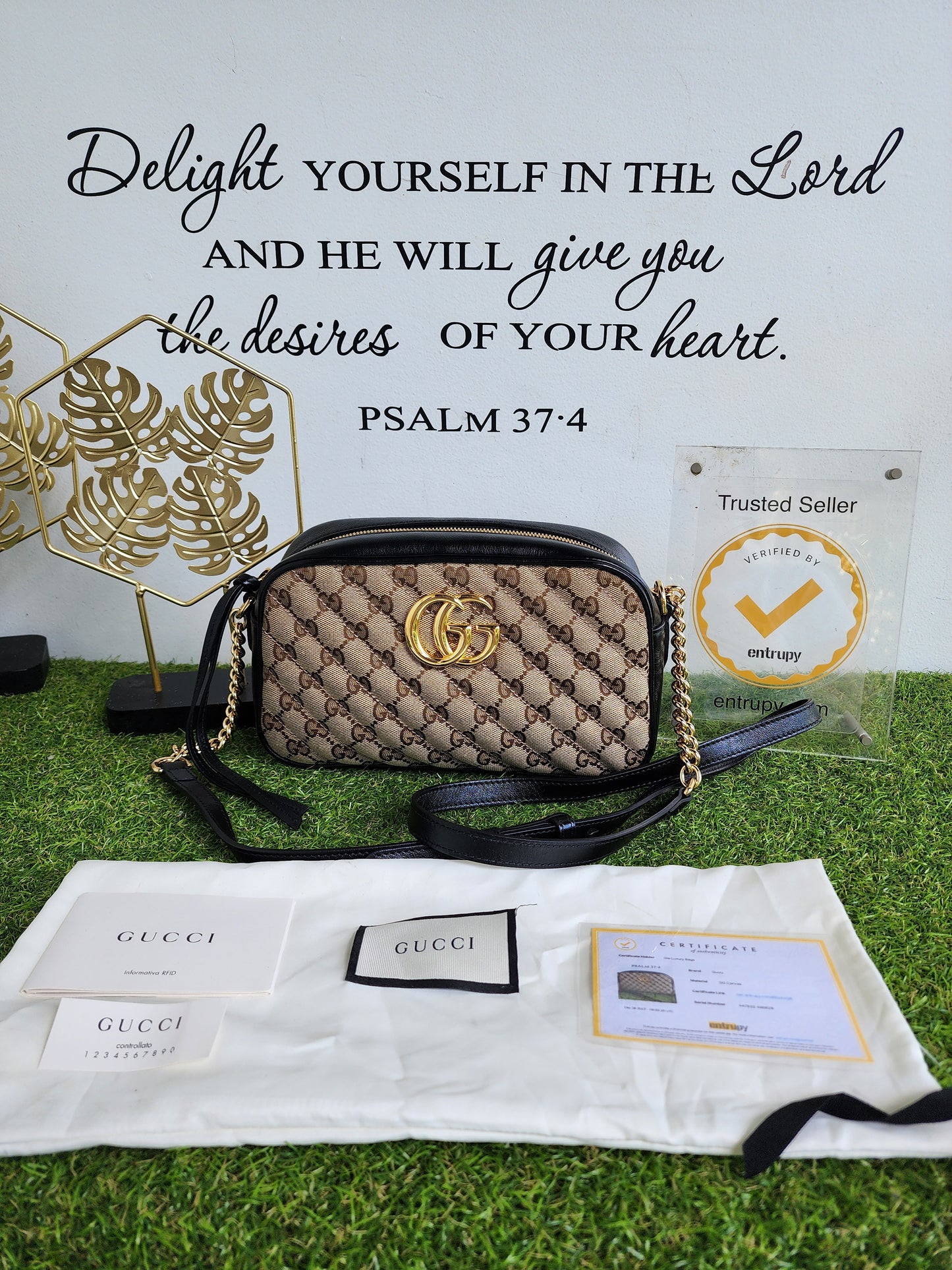 GUCCI MARMONT CAMERA BAG CANVAS