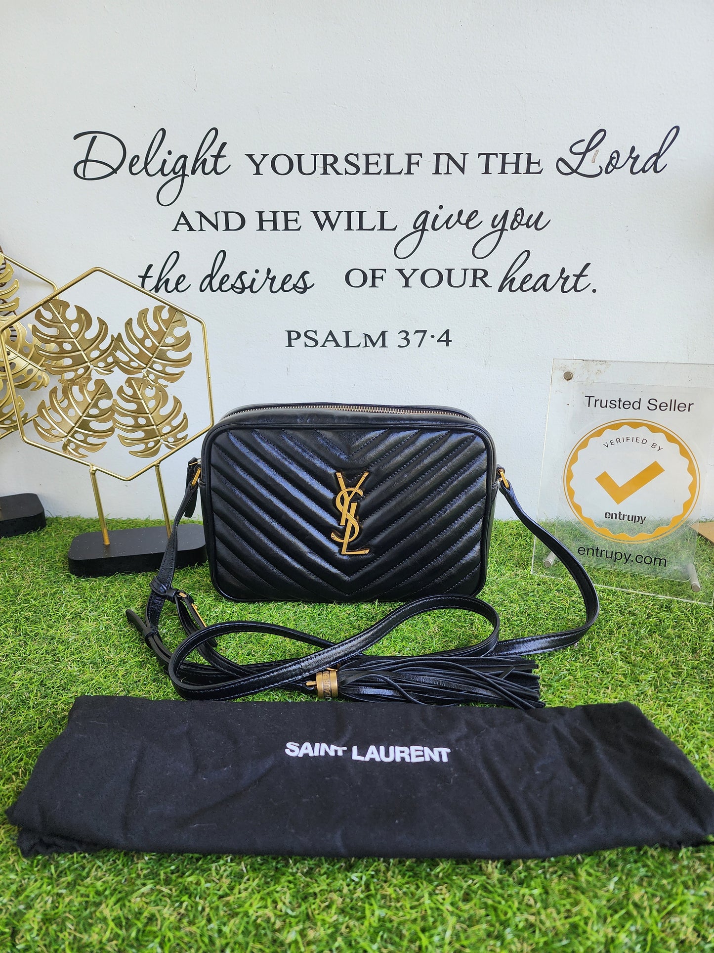 YSL LOU CAMERA BLACK GHW