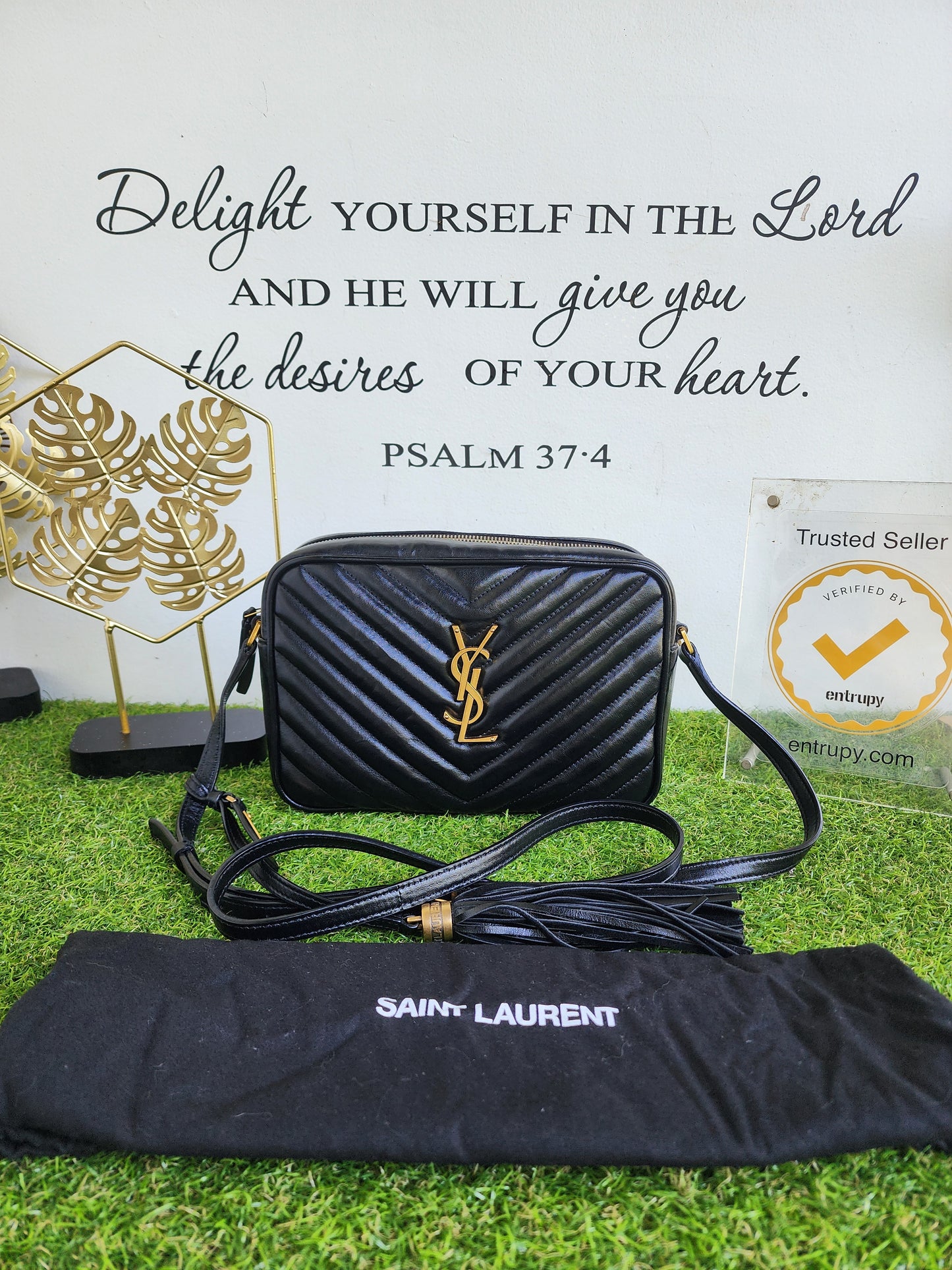 YSL LOU CAMERA BLACK GHW