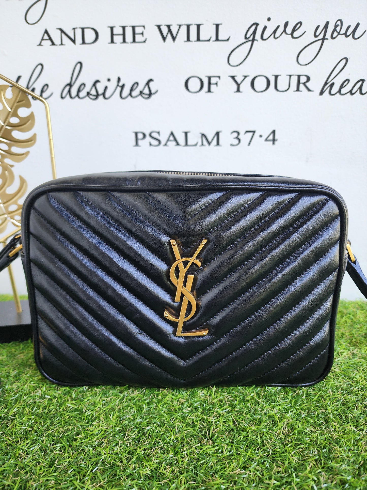 YSL LOU CAMERA BLACK GHW