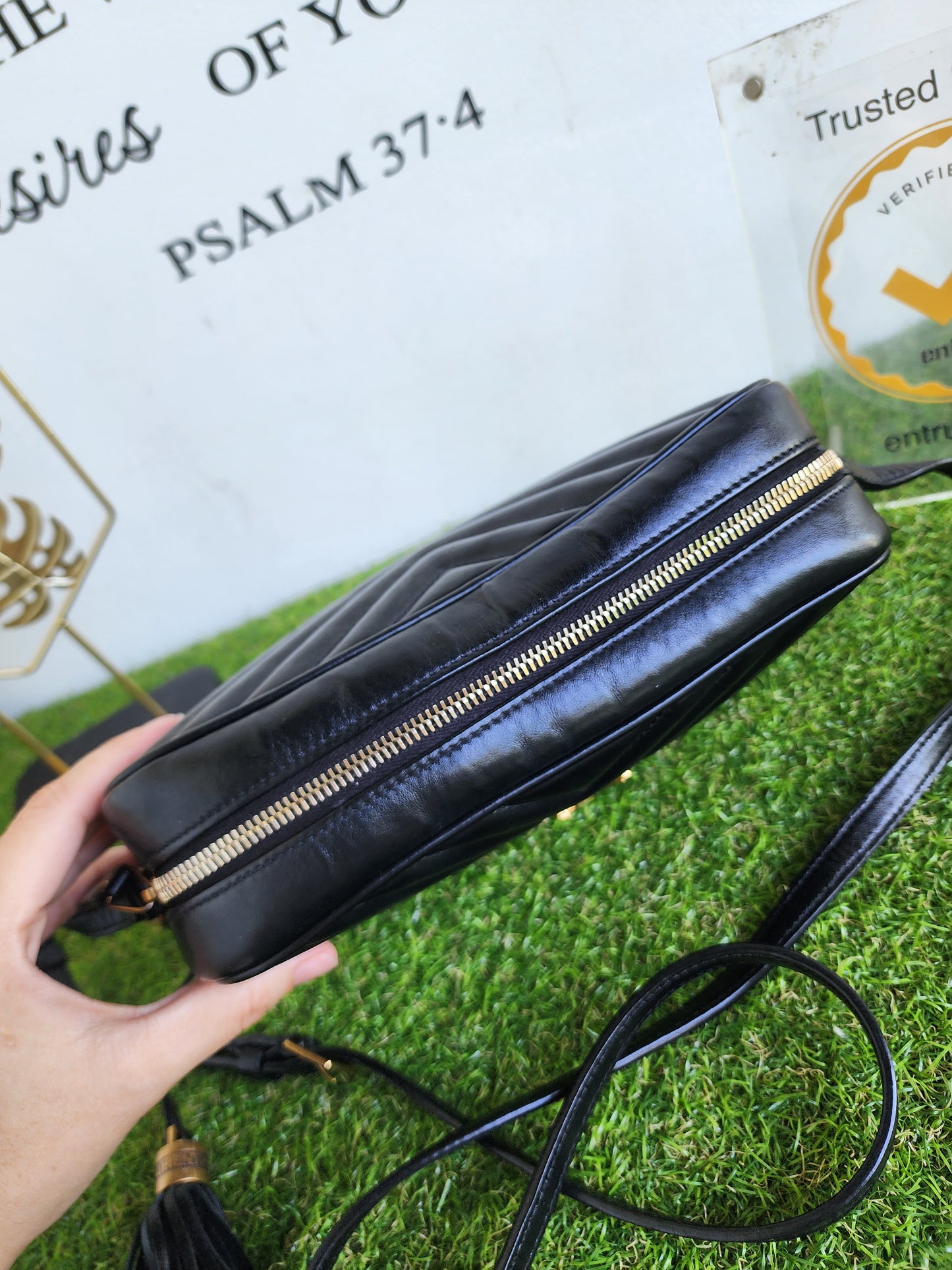 YSL LOU CAMERA BLACK GHW