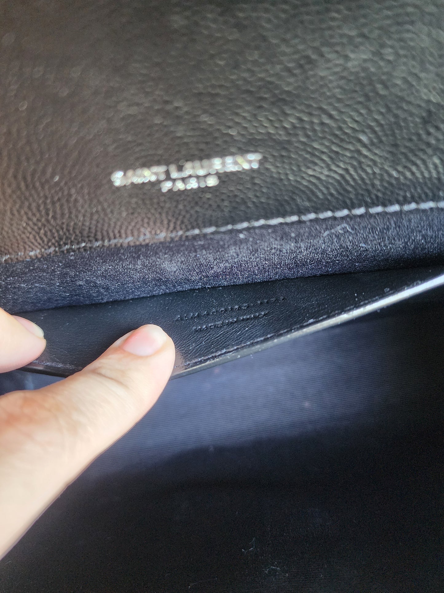 YSL ENVELOPE FLAP MEDIUM BLACK SHW
