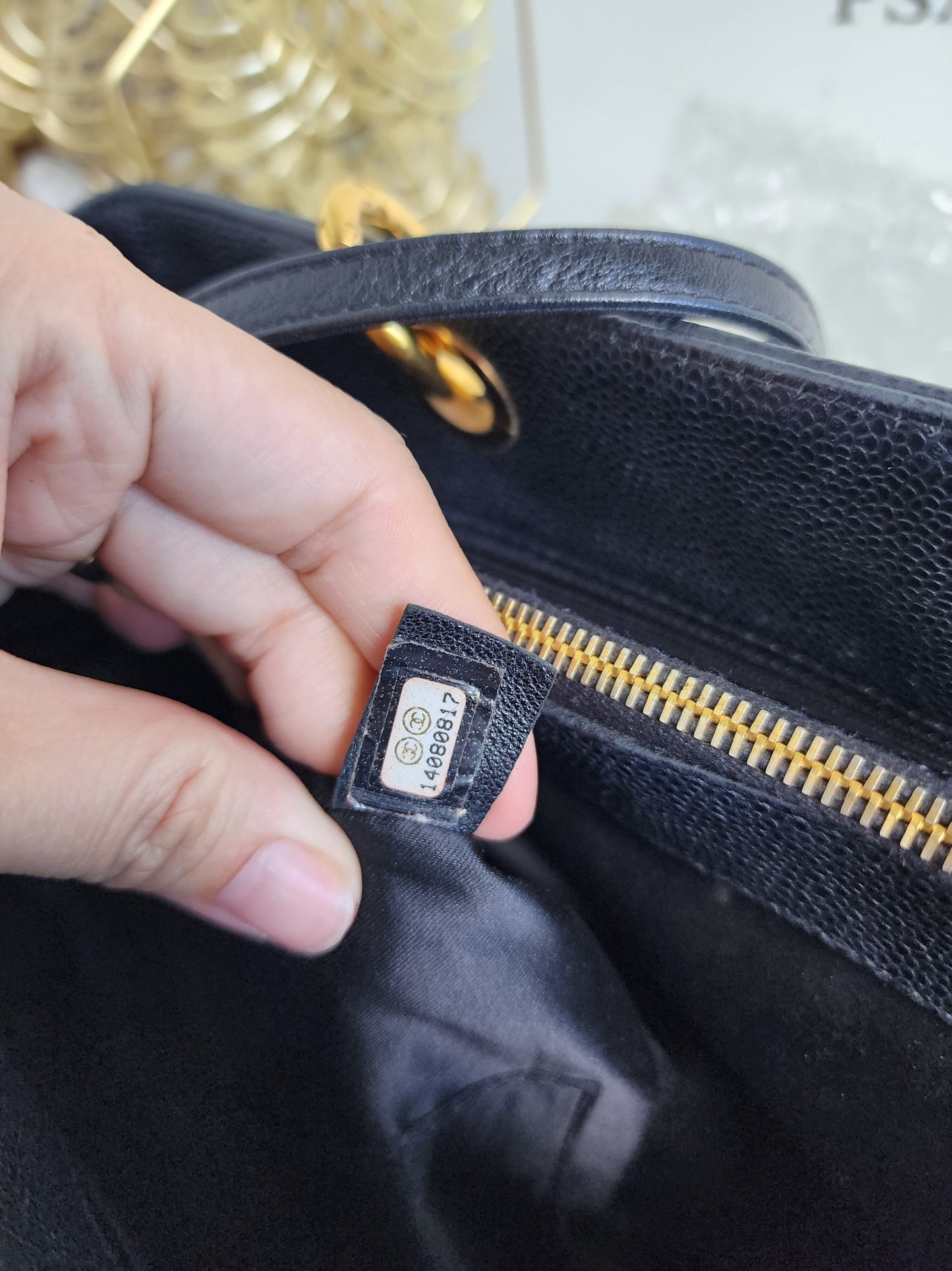 CHANEL GST BLACK GHW