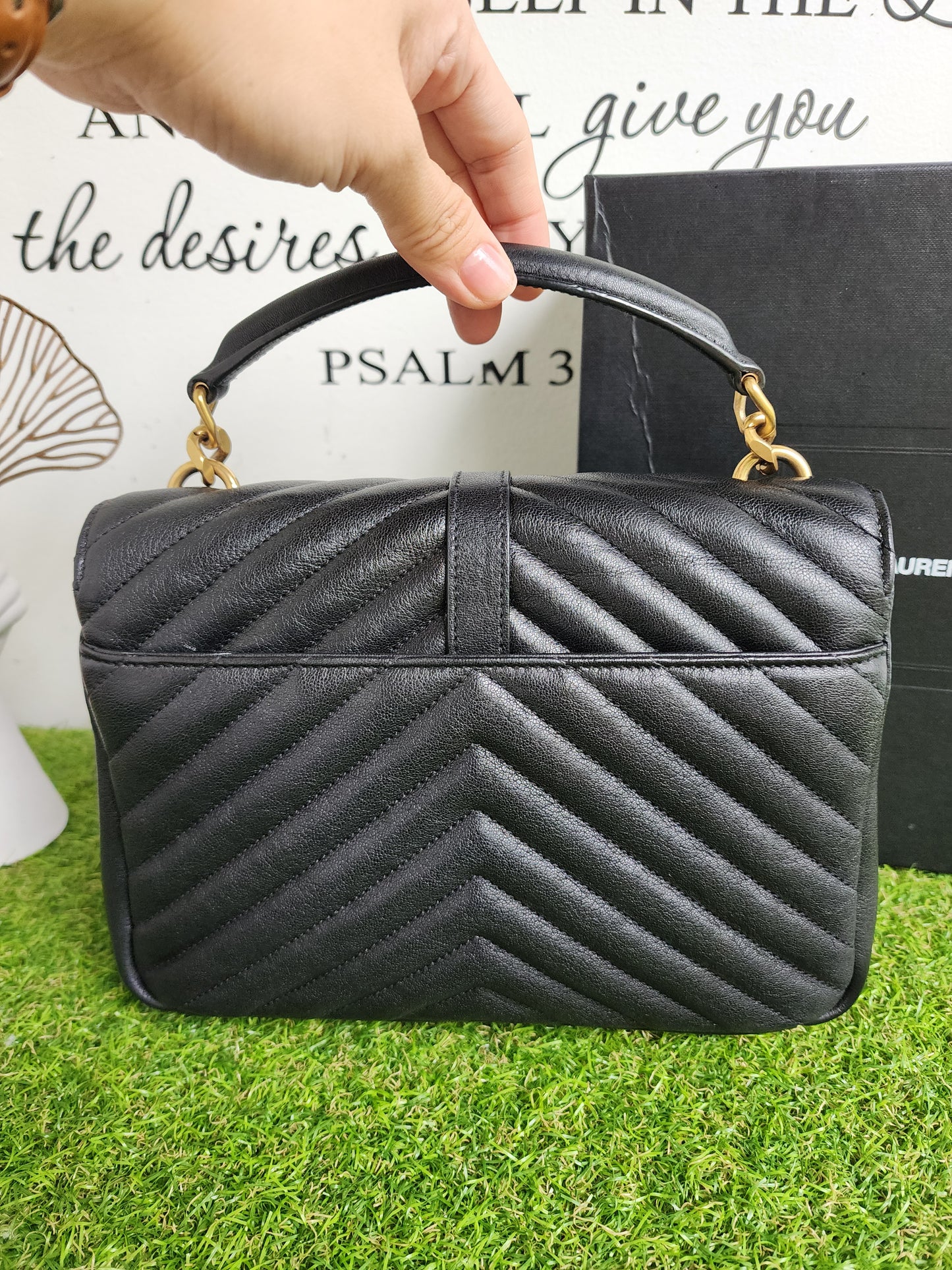 YSL COLLEGE MEDIUM BLACK GHW