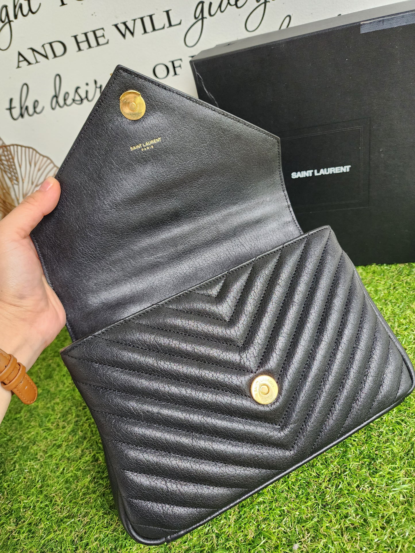 YSL COLLEGE MEDIUM BLACK GHW