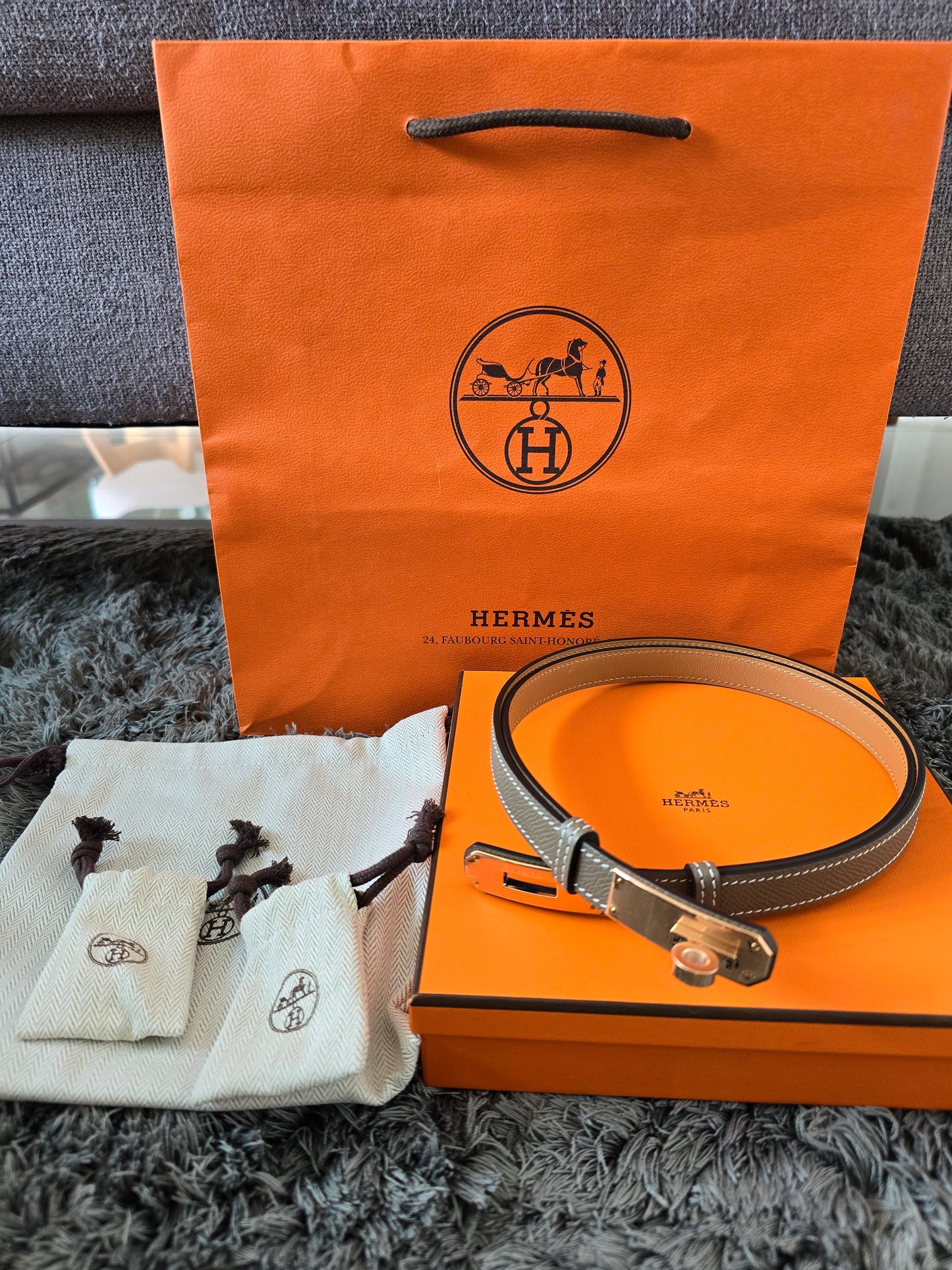 HERMES KELLY BELT ETOUPE