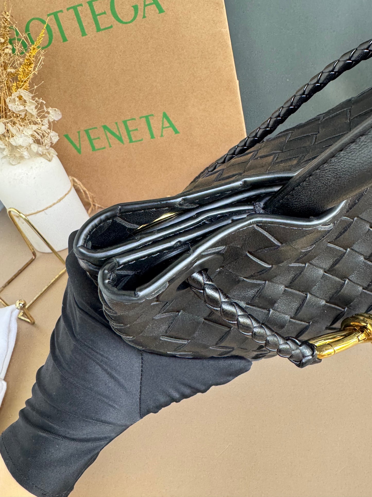 BOTTEGA VENETA ANDIAMO BLACK SMALL