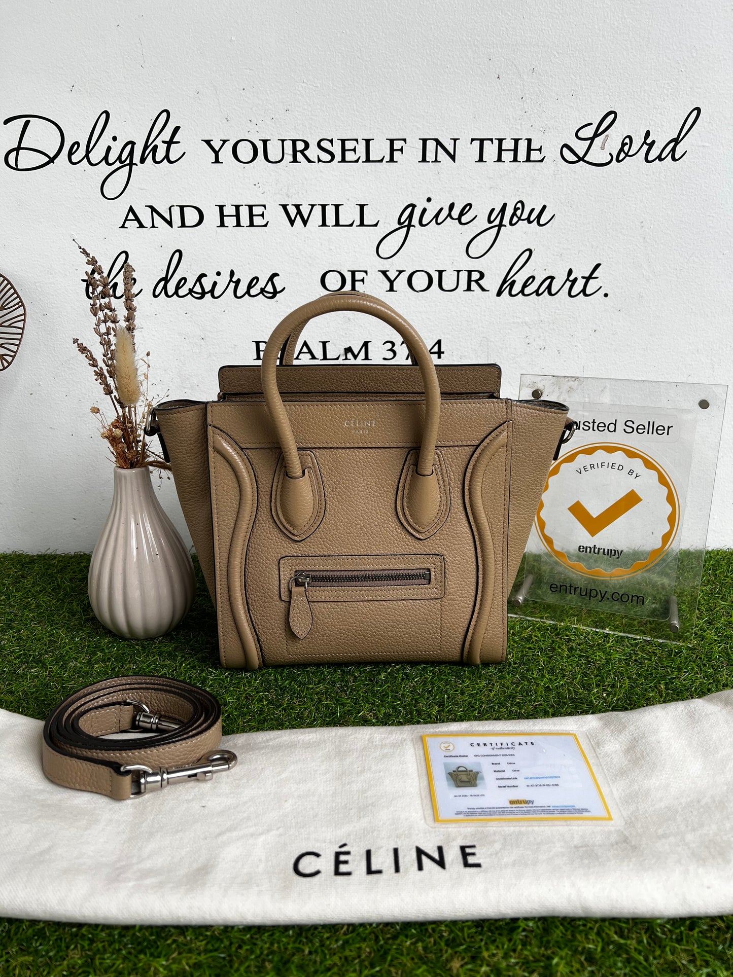 CELINE NANO LUGGAGE BEIGE