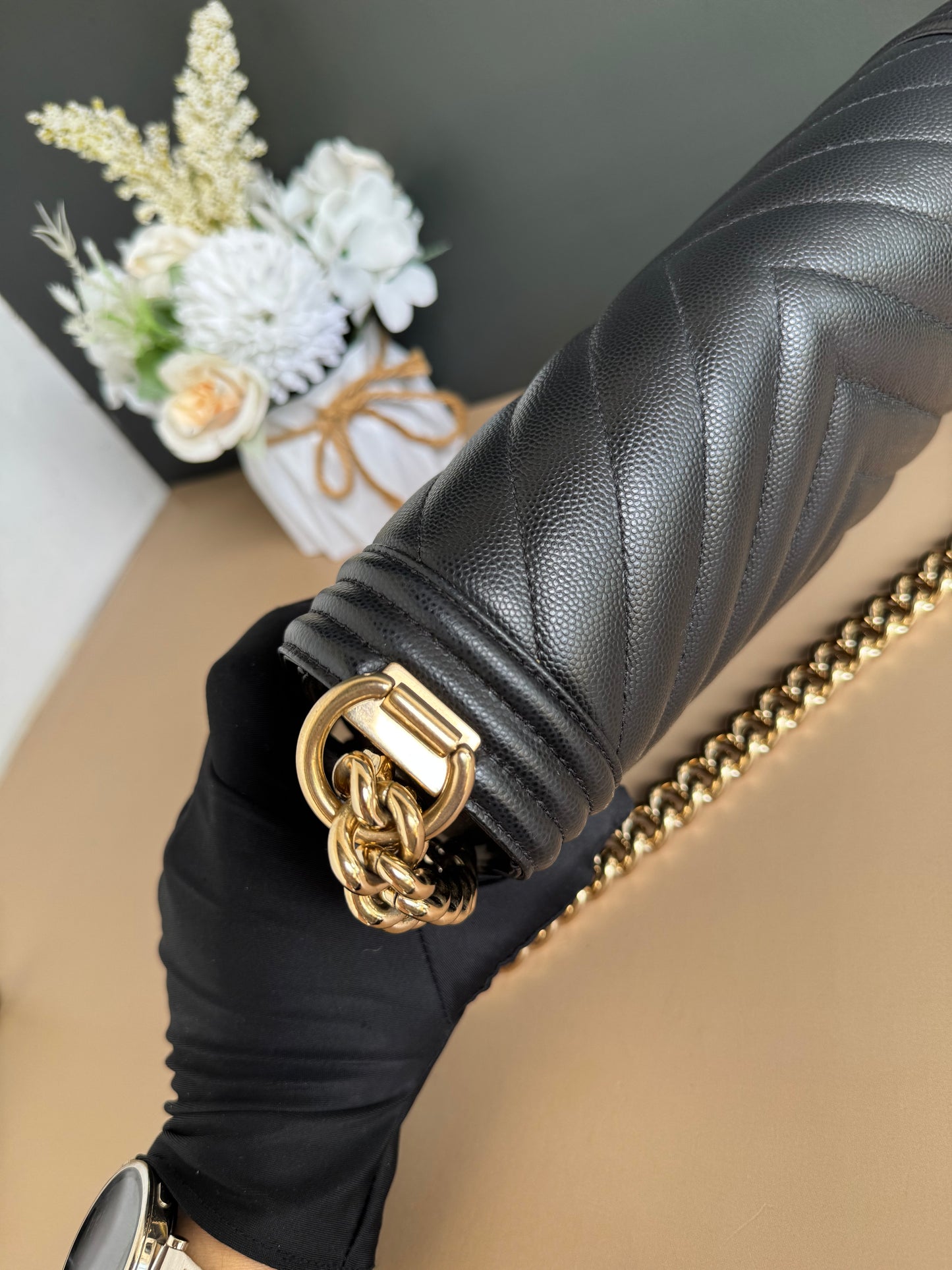 CHANEL LE BOY OLD MEDIUM CHEVRON