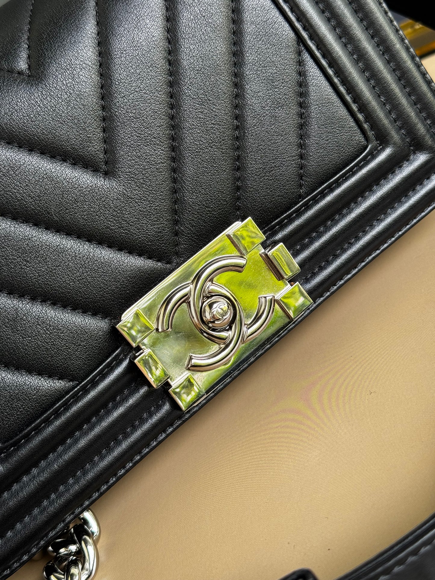 CHANEL LE BOY SMALL CHEVRON