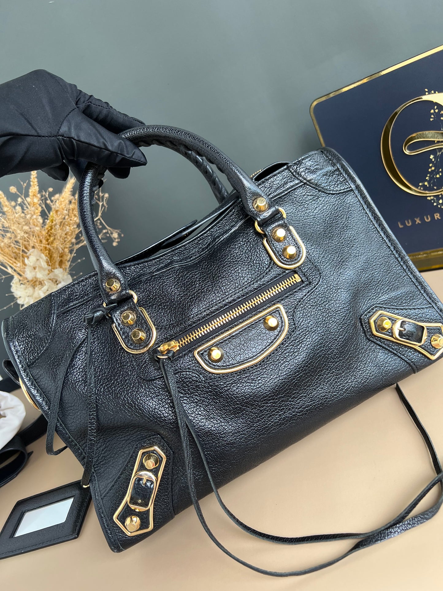 BALENCIAGA SMALL METALLIC EDGE
