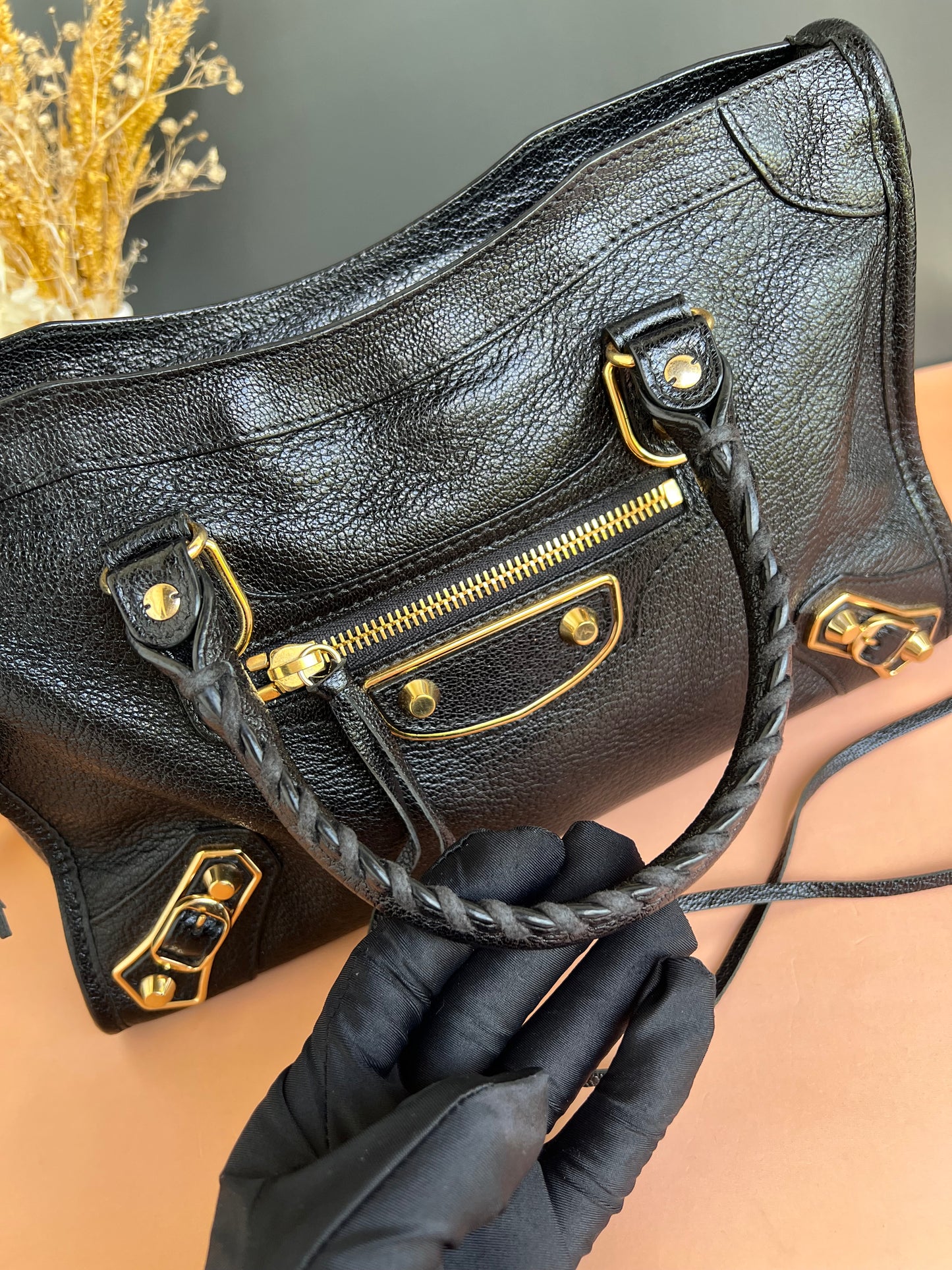 BALENCIAGA SMALL METALLIC EDGE