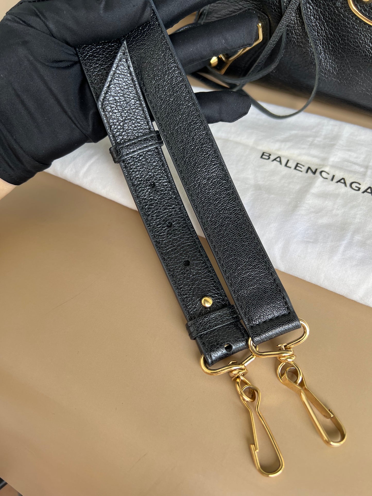 BALENCIAGA SMALL METALLIC EDGE